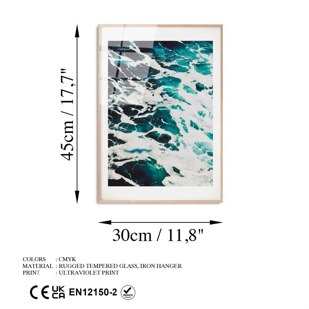 Quadro Decorativo em Vidro Temperado UV-1045, 30x45 cm, Multicolor, 4 mm