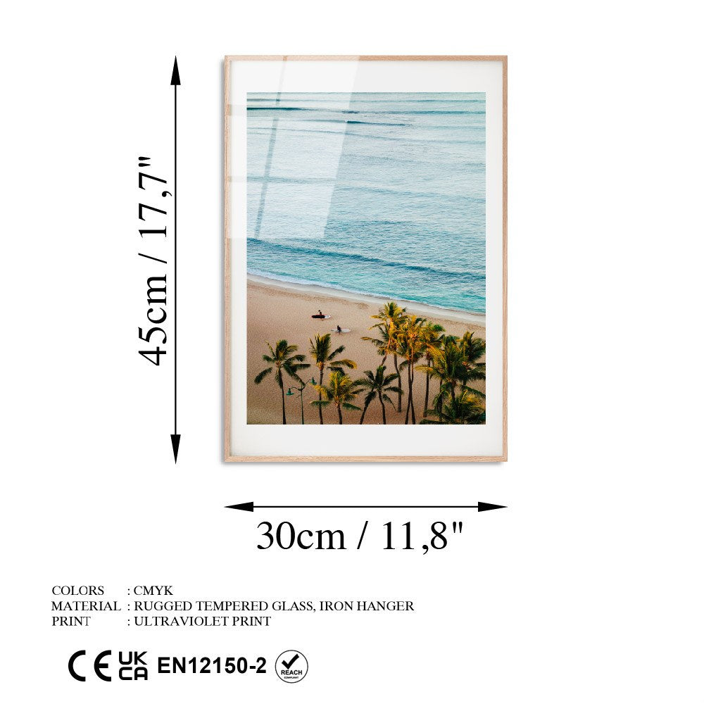 Quadro Decorativo em Vidro Temperado UV-1047, 30 x 45 cm, Multicolor, 4 mm