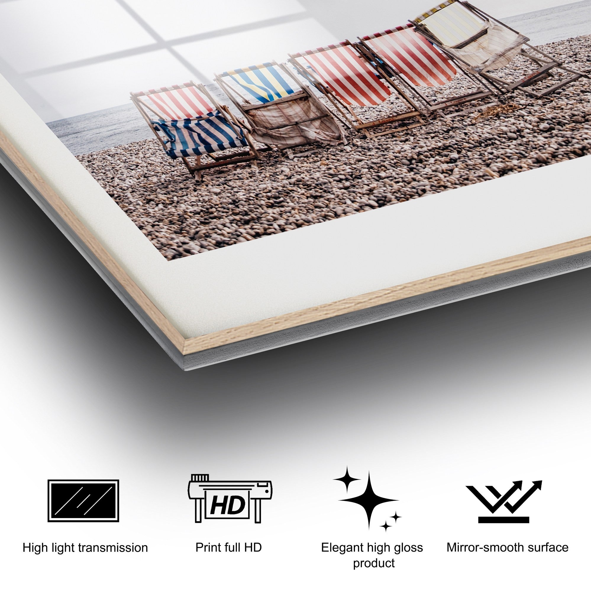 Quadro Decorativo em Vidro Temperado UV-1050, 30 x 45 cm, Multicor, 4 mm