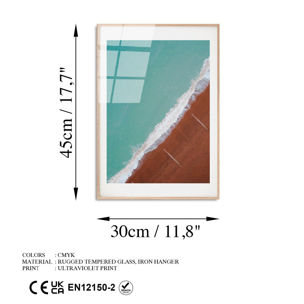 Quadro Decorativo em Vidro Temperado 4 mm Multicolor UV-1055 (30 x 45 cm)