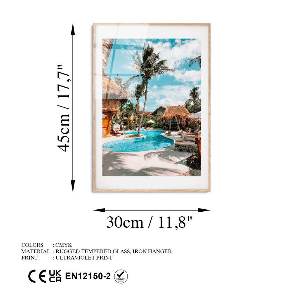 Quadro Decorativo em Vidro Temperado UV-1058 (30 x 45 cm), Multicolor, 4 mm