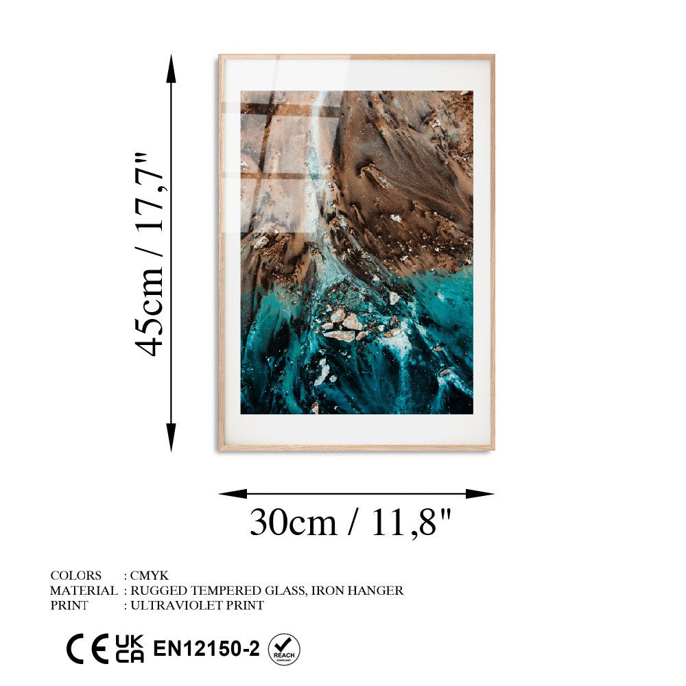 Quadro Decorativo em Vidro Temperado UV-1061, 30x45 cm, Multicolor (4 mm)