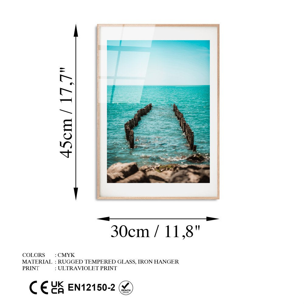 Quadro Decorativo em Vidro Temperado UV-1064, Multicolor, 30 x 45 cm, 4 mm