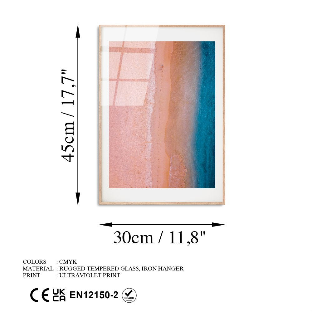 Quadro Decorativo em Vidro 100% Temperado UV-1067, Multicolor, 30 x 45 cm (4 mm)