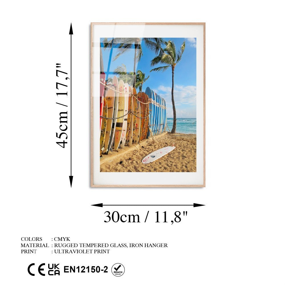 Quadro Decorativo em Vidro Temperado (100%) UV-1068, Multicolorido, 30 x 45 cm, 4 mm