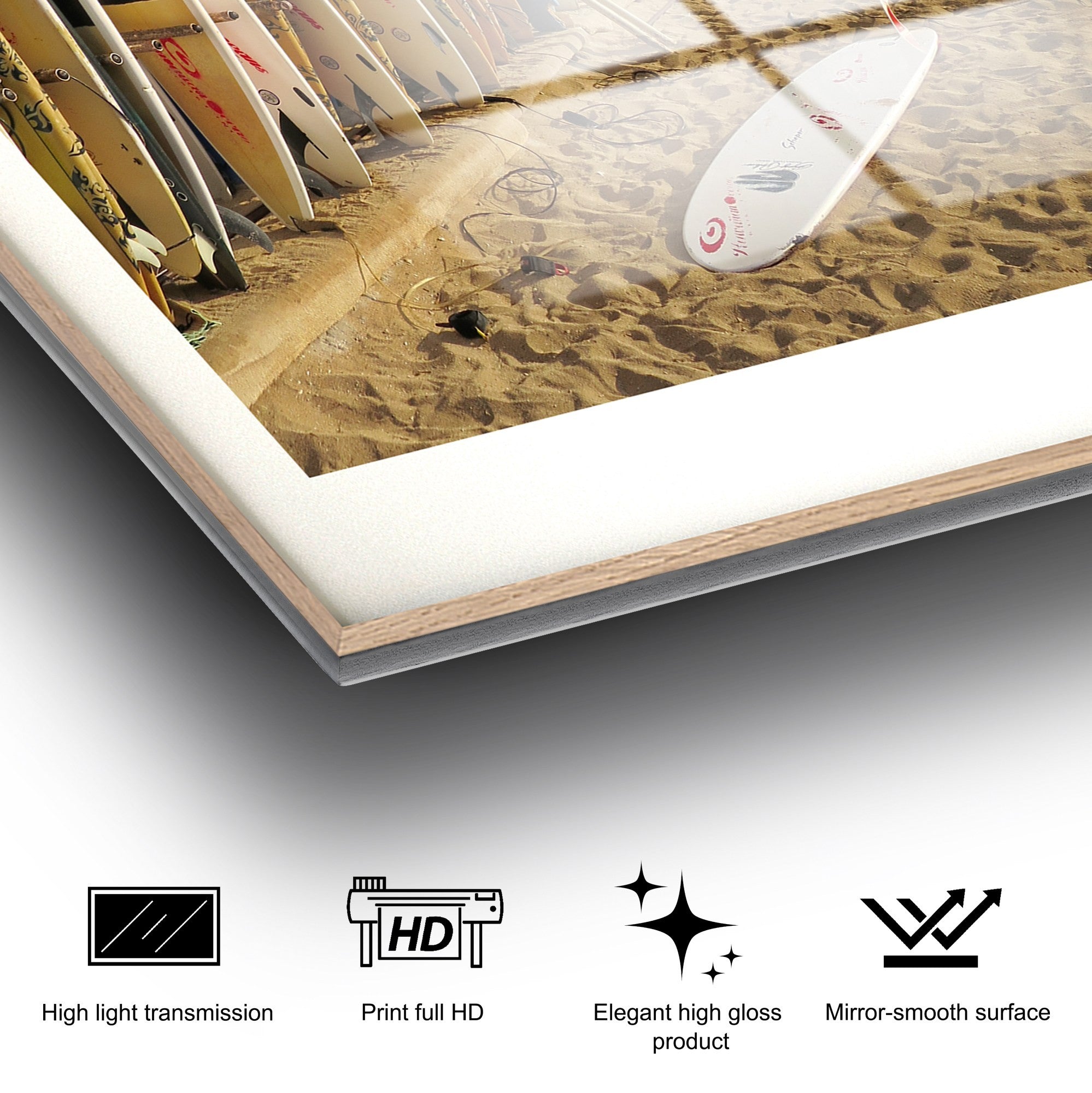 Quadro Decorativo em Vidro Temperado (100%) UV-1068, Multicolorido, 30 x 45 cm, 4 mm