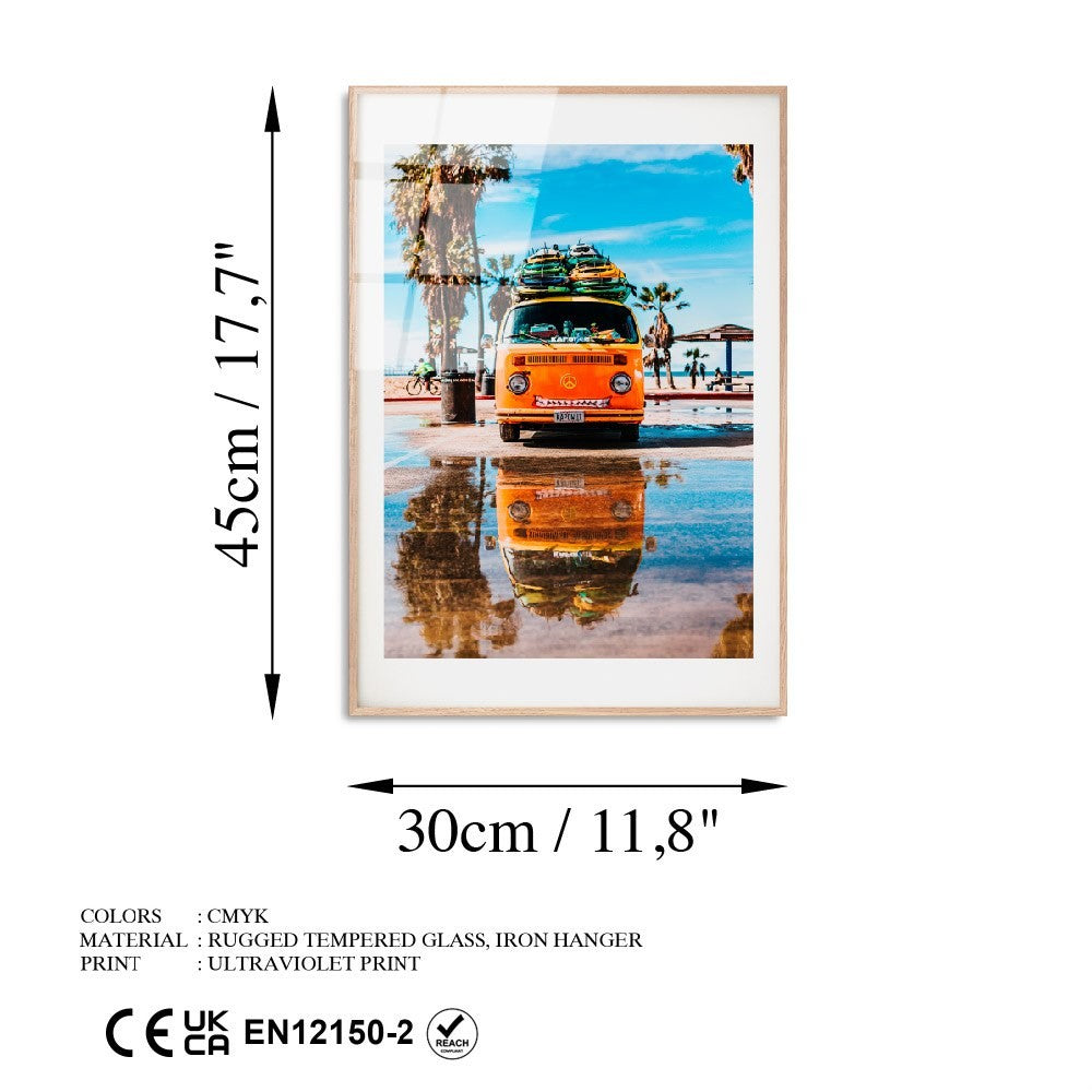 Quadro Decorativo em Vidro Temperado UV-1073, Multicolorido, 30 x 45 cm, 4 mm