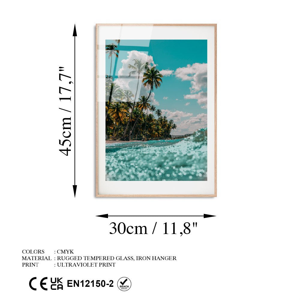 Quadro Decorativo em Vidro Temperado UV-1074 Multicolor 30 x 45 cm | 100% Vidro Temperado 4 mm