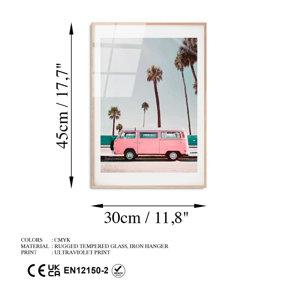 Quadro Decorativo em Vidro Temperado UV-1077, Multicolor, 30 x 45 cm (4 mm)