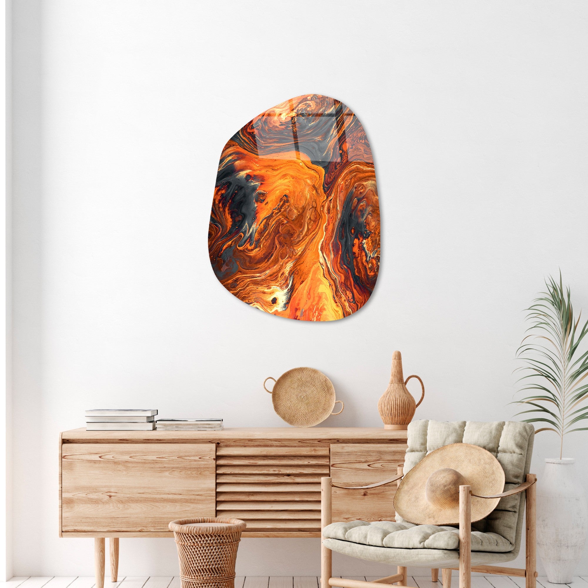 Quadro Decorativo em 100% Vidro Temperado UV-1082, Multicolorido, 50 x 70 cm (4 mm)