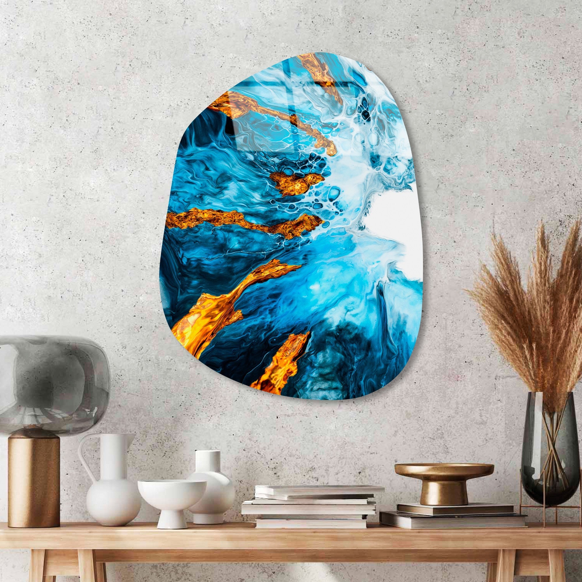 Quadro Decorativo em Vidro Temperado Multicolor UV-1084, 50 x 70 cm, 4 mm