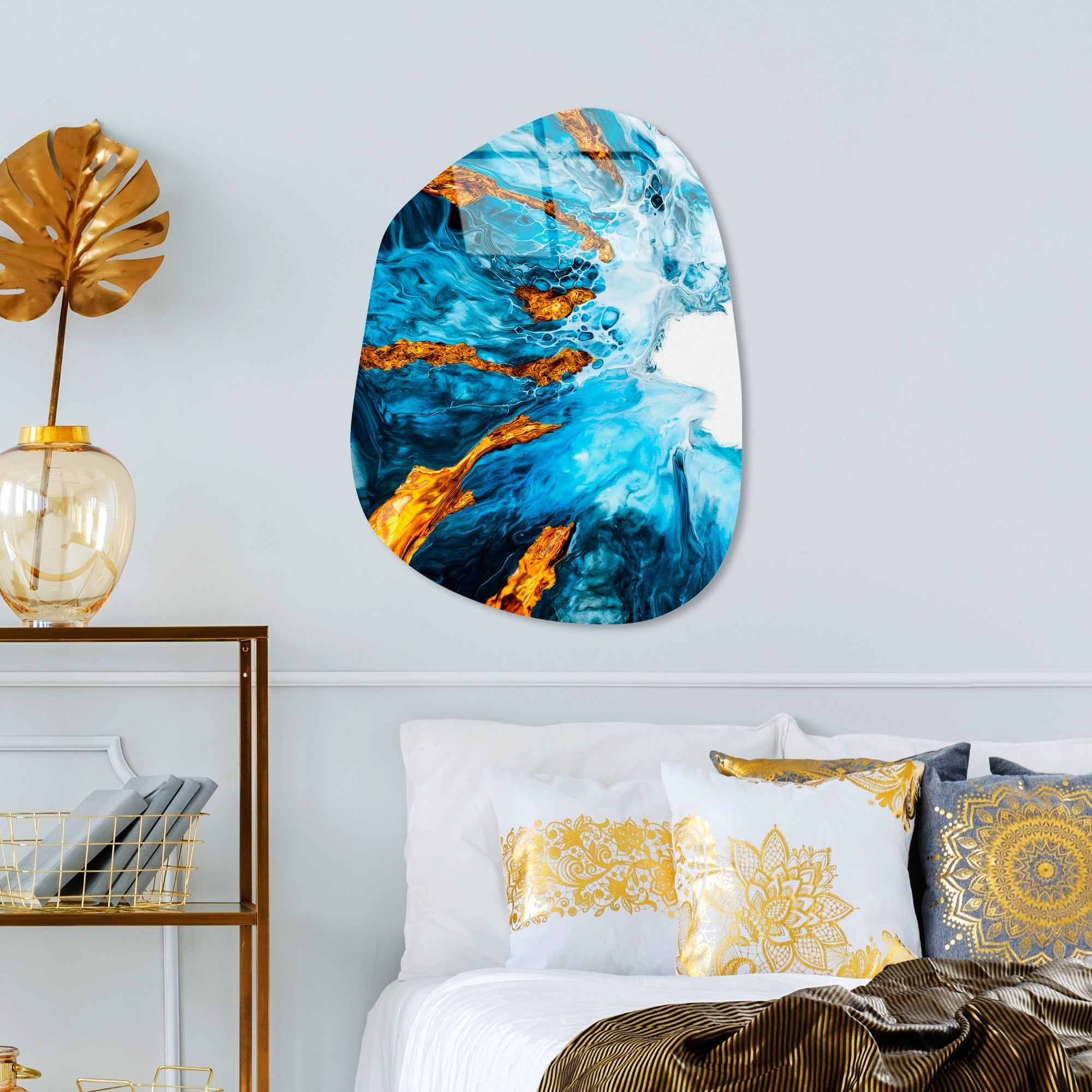 Quadro Decorativo em Vidro Temperado Multicolor UV-1084, 50 x 70 cm, 4 mm