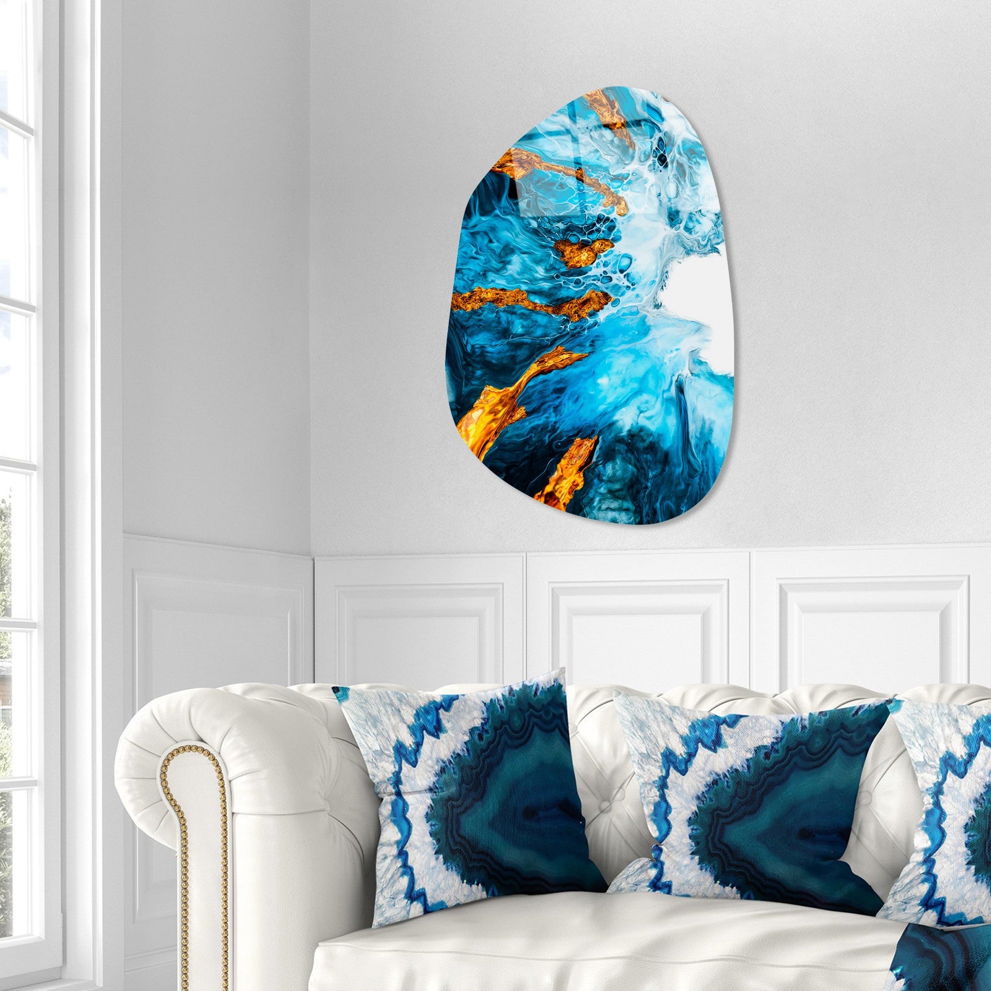 Quadro Decorativo em Vidro Temperado Multicolor UV-1084, 50 x 70 cm, 4 mm