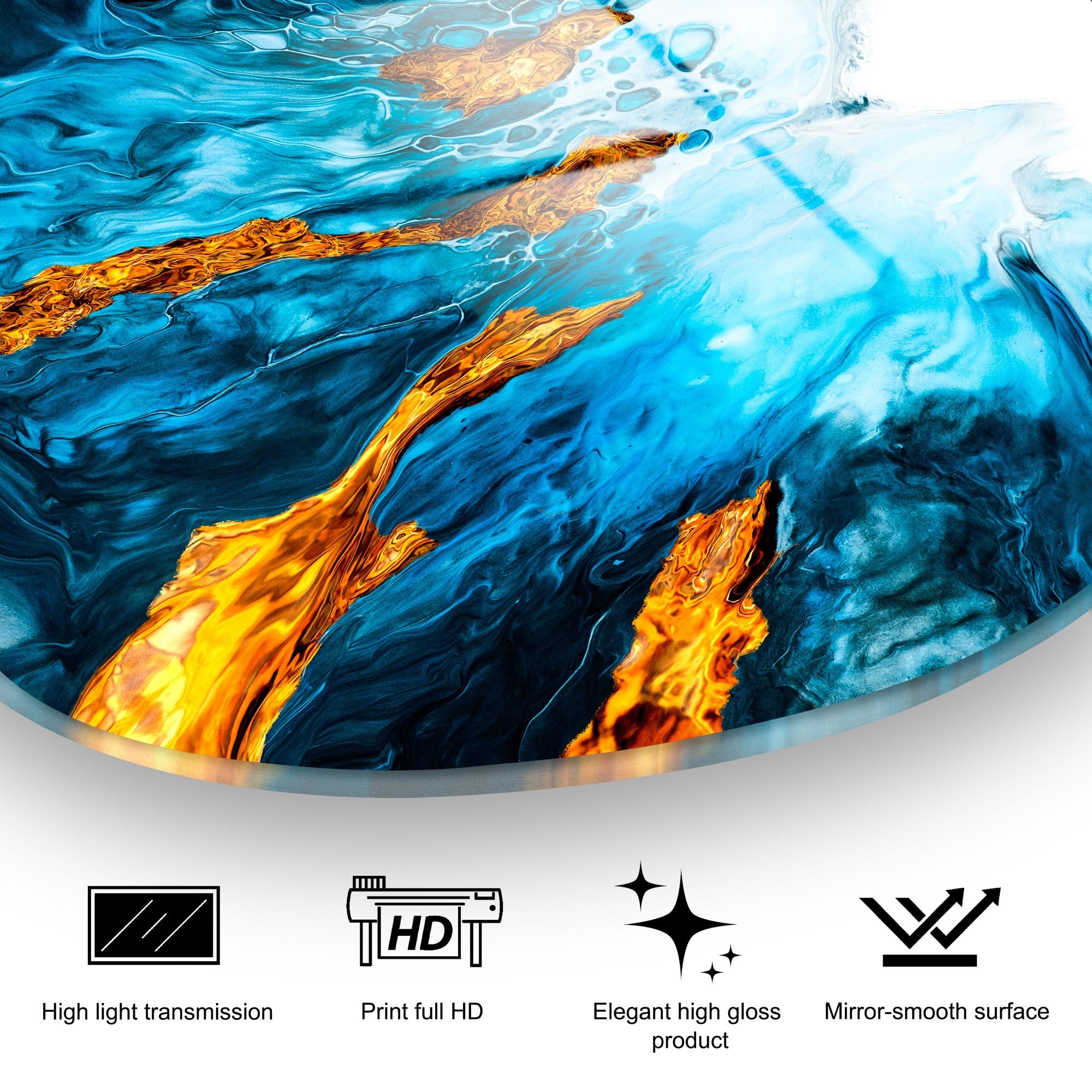 Quadro Decorativo em Vidro Temperado Multicolor UV-1084, 50 x 70 cm, 4 mm