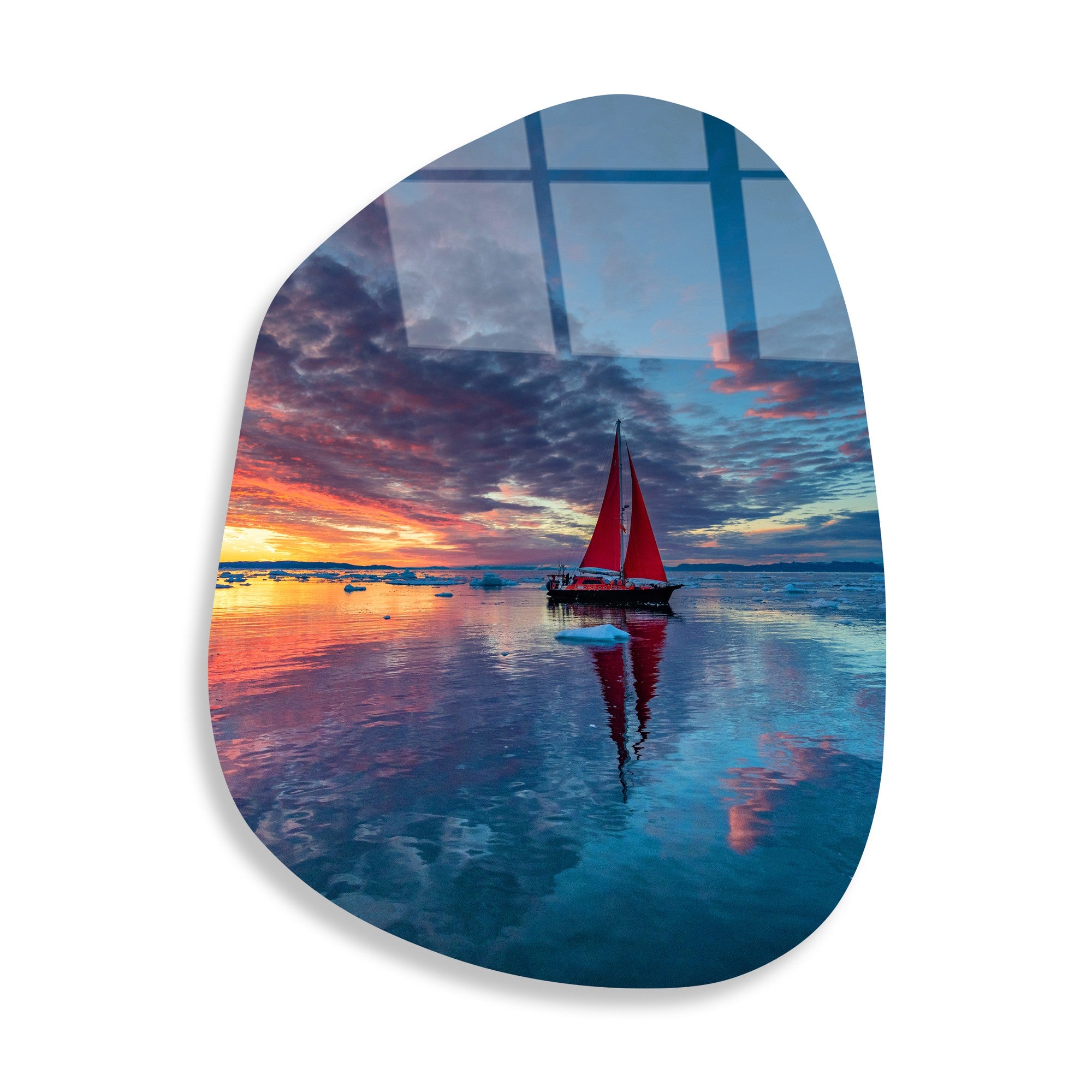 Quadro Decorativo em Vidro Temperado UV-1085, 50 x 70 cm, Multicolorido (4 mm)