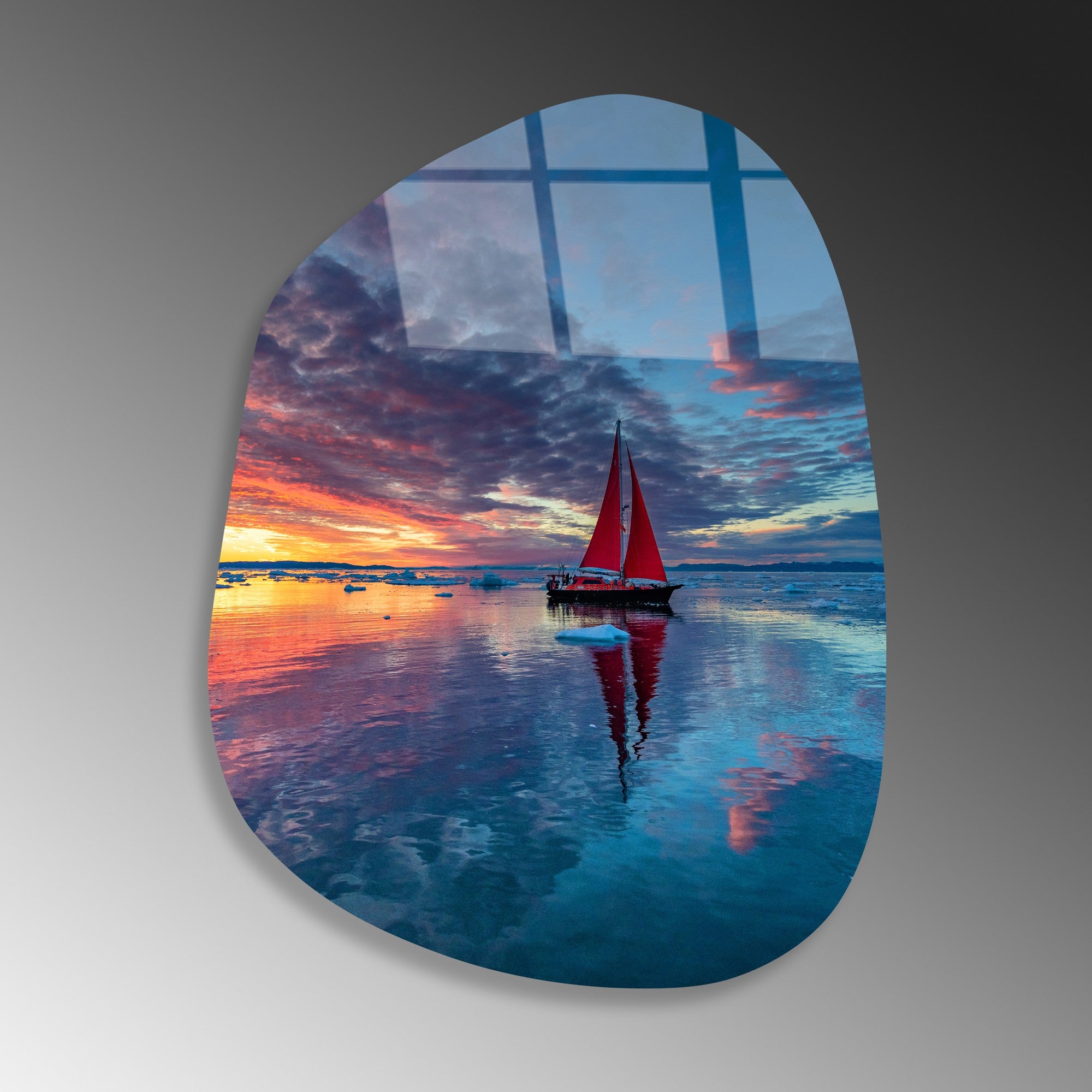 Quadro Decorativo em Vidro Temperado UV-1085, 50 x 70 cm, Multicolorido (4 mm)