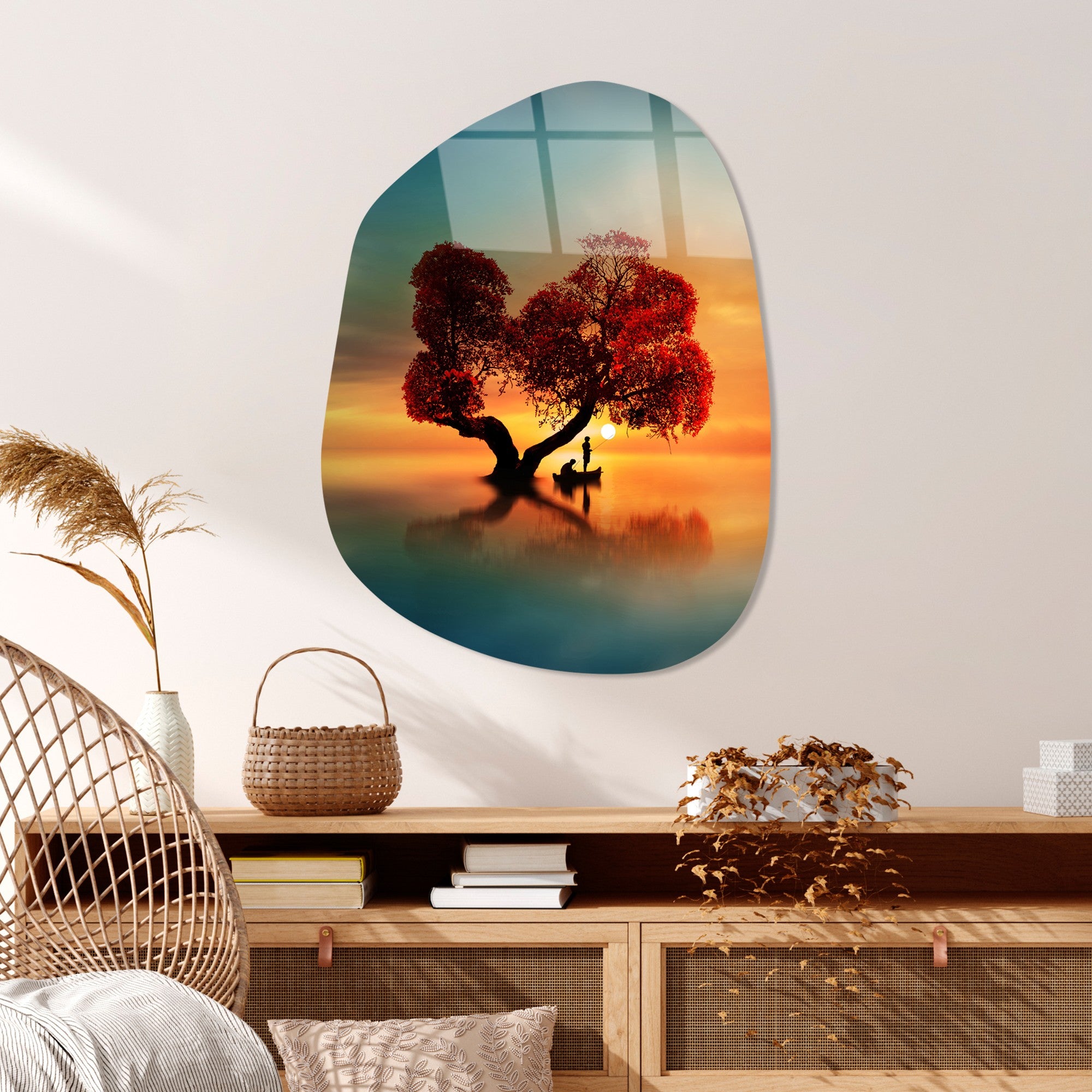 Quadro Decorativo em Vidro Temperado 4 mm 50x70 cm Multicolor UV-1086