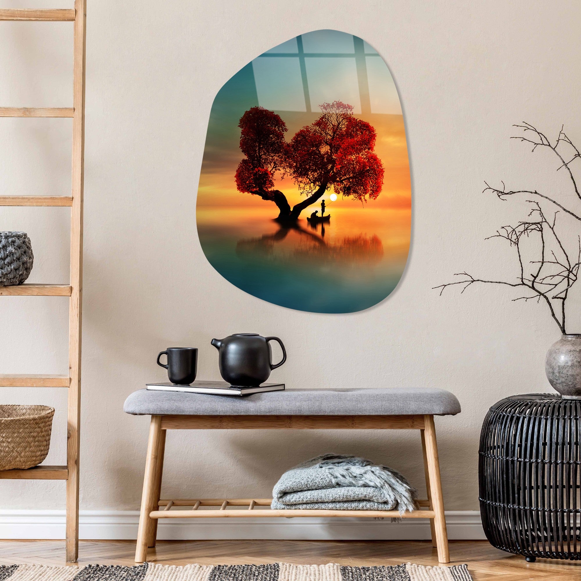 Quadro Decorativo em Vidro Temperado 4 mm 50x70 cm Multicolor UV-1086