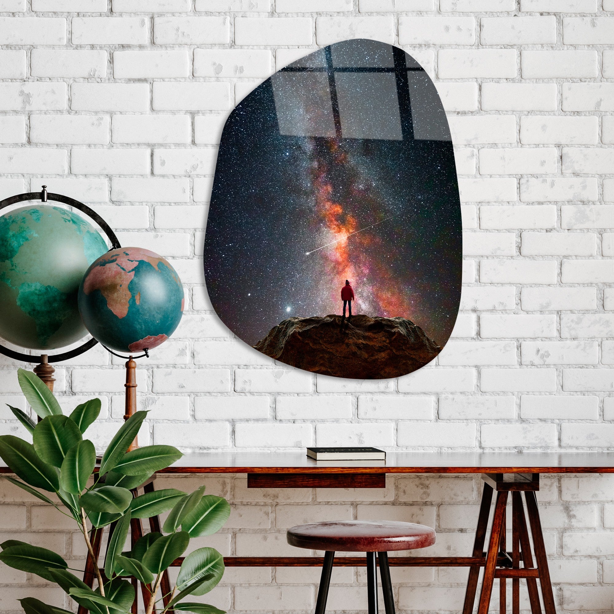 Quadro Decorativo em Vidro Temperado UV-1087, 50 x 70 cm, Multicolor, 4 mm