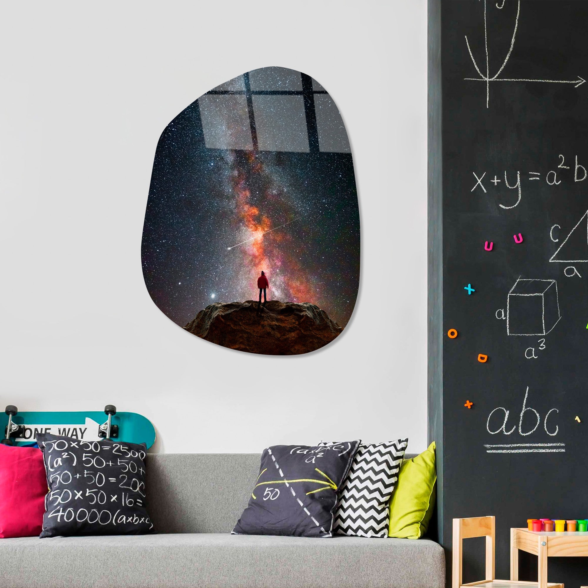 Quadro Decorativo em Vidro Temperado UV-1087, 50 x 70 cm, Multicolor, 4 mm