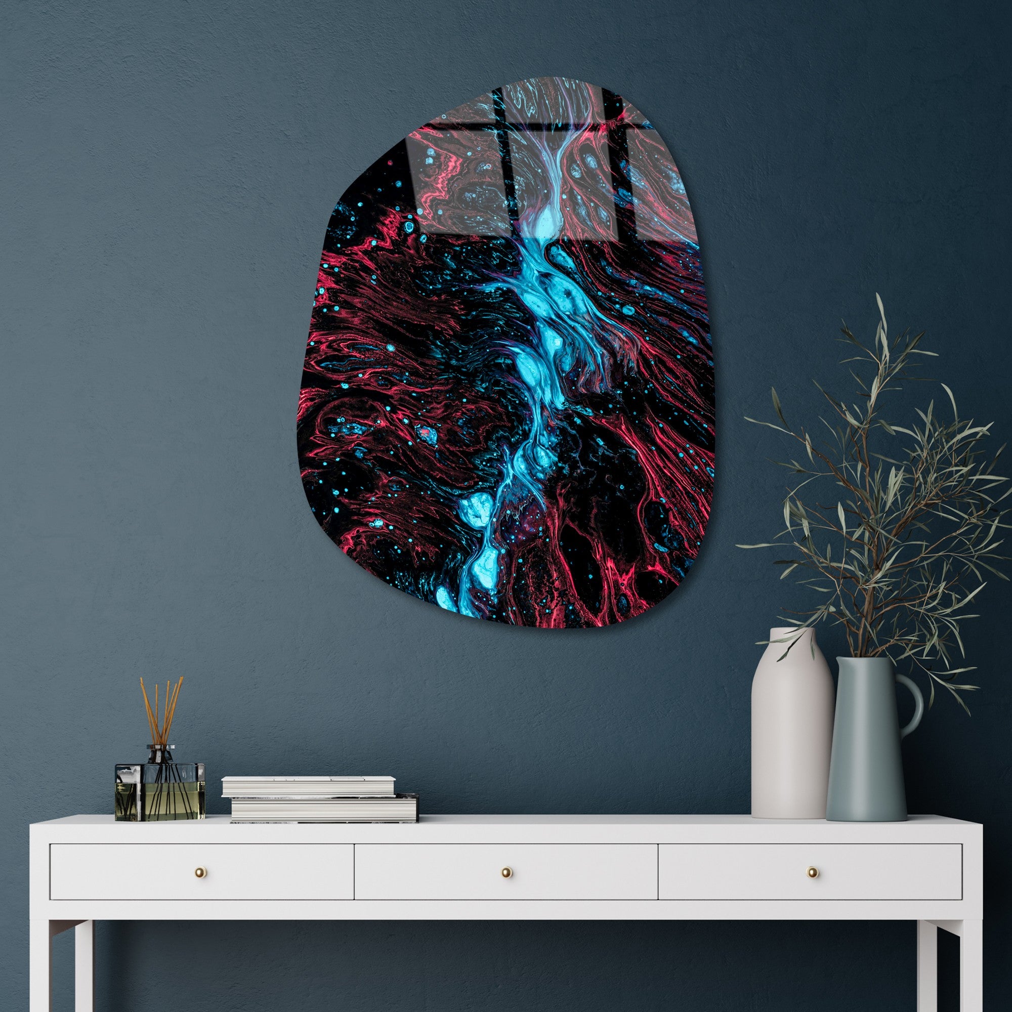 Quadro Decorativo em Vidro Temperado UV-1089, Multicolor, 50 x 70 cm (4 mm)