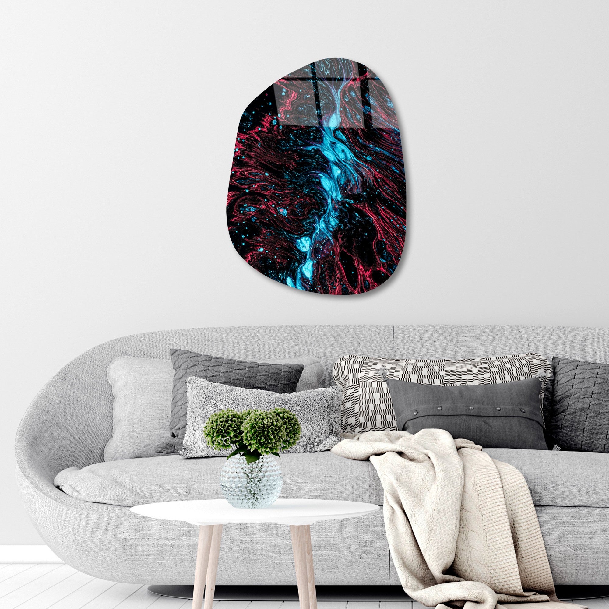 Quadro Decorativo em Vidro Temperado UV-1089, Multicolor, 50 x 70 cm (4 mm)