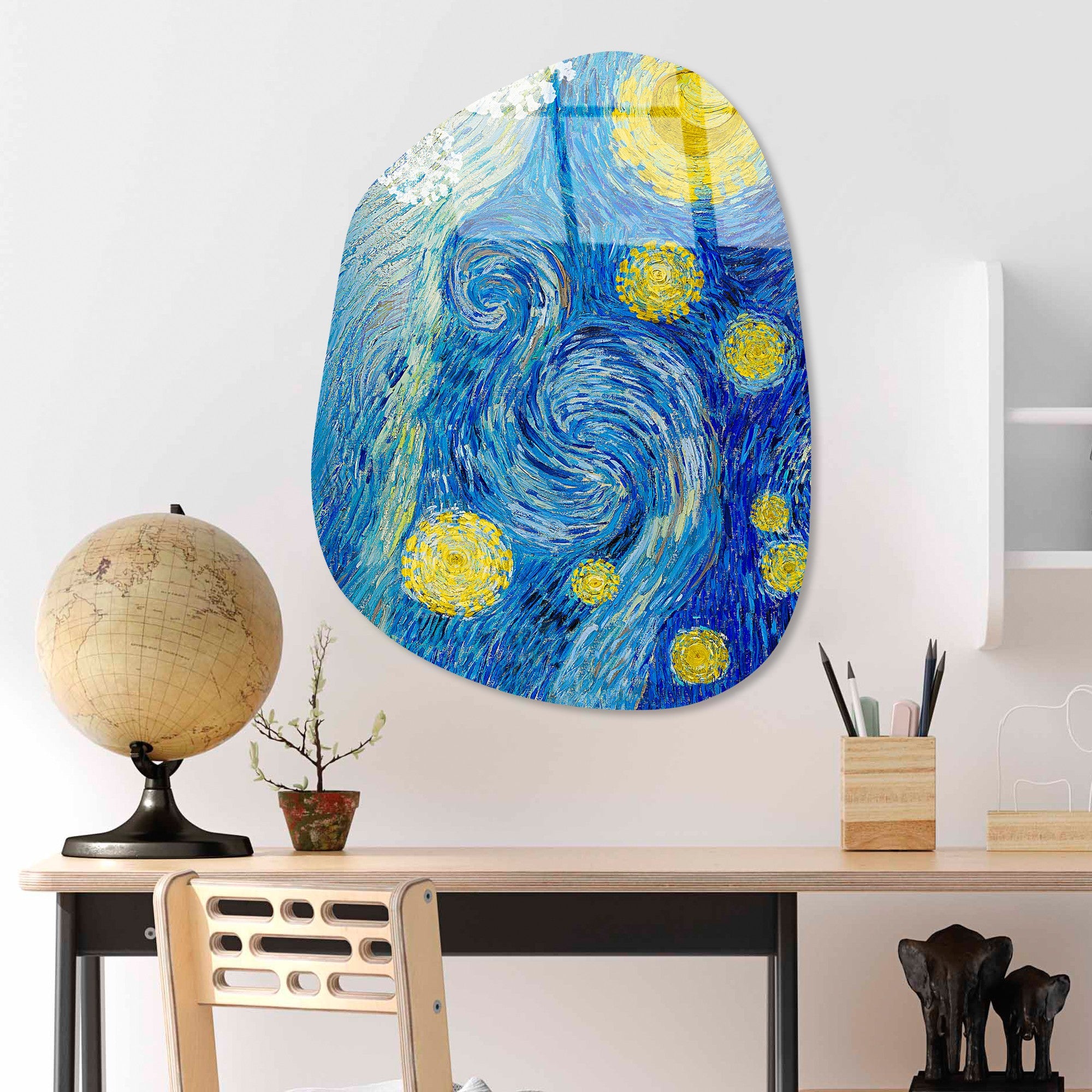 Quadro Decorativo em Vidro Temperado 4 mm UV-1091, 50 x 70 cm, Multicolor