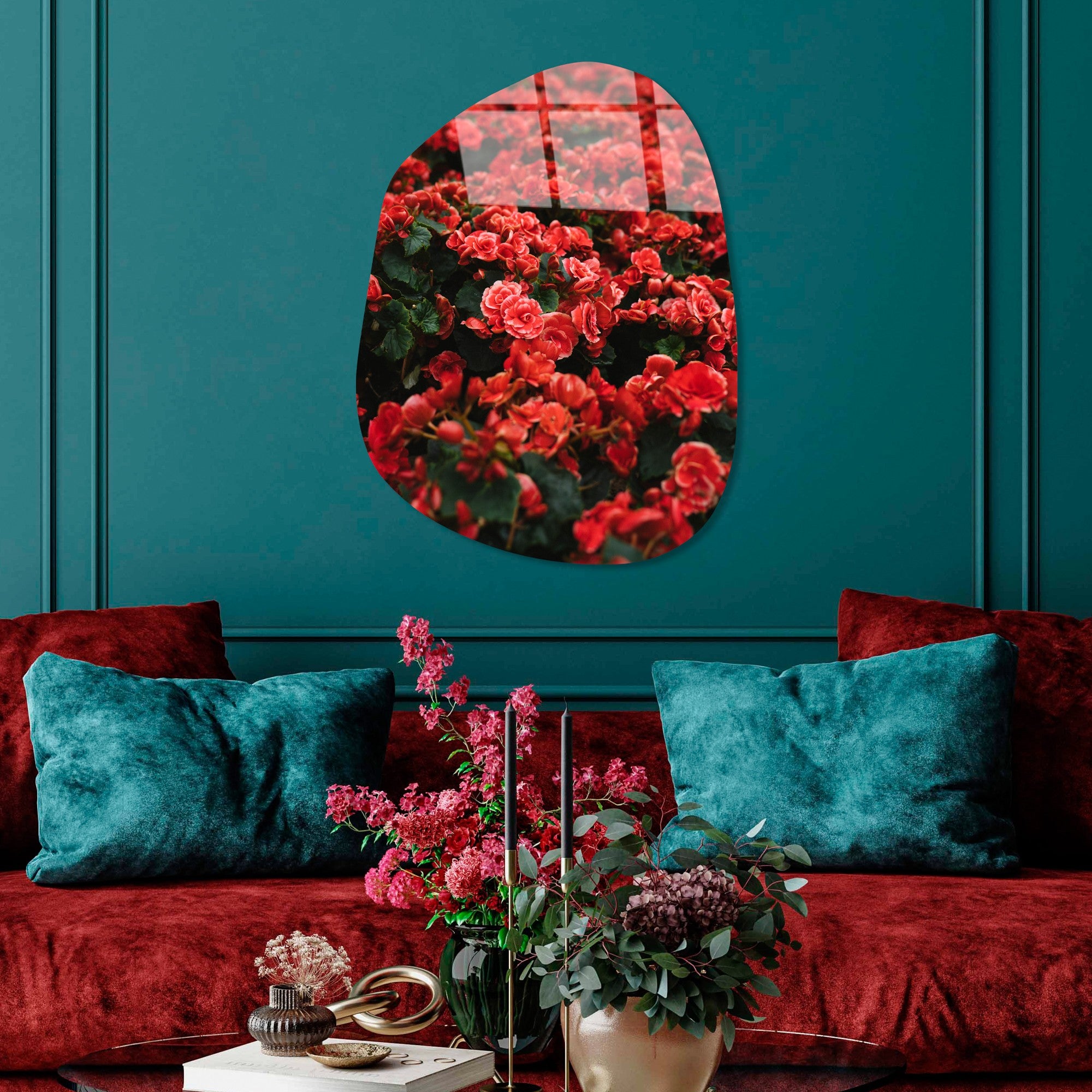 Quadro Decorativo em Vidro Temperado UV-1093, 50x70 cm, Multicolor, 4 mm