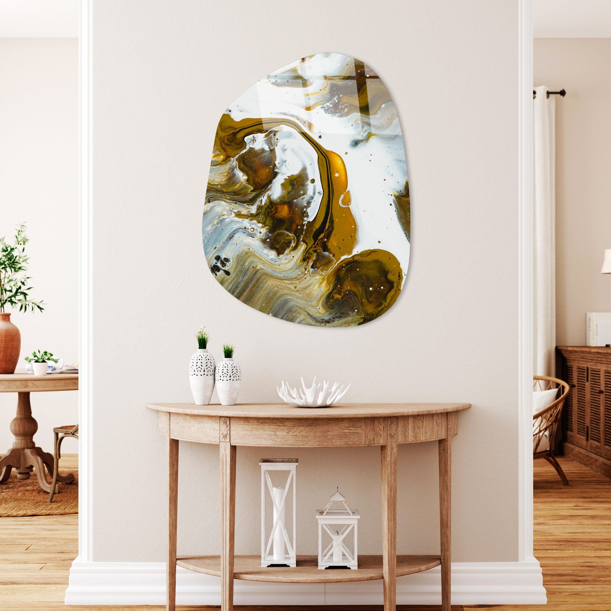 Quadro Decorativo em Vidro Temperado UV-1095 50 x 70 cm Multicolorido 4 mm