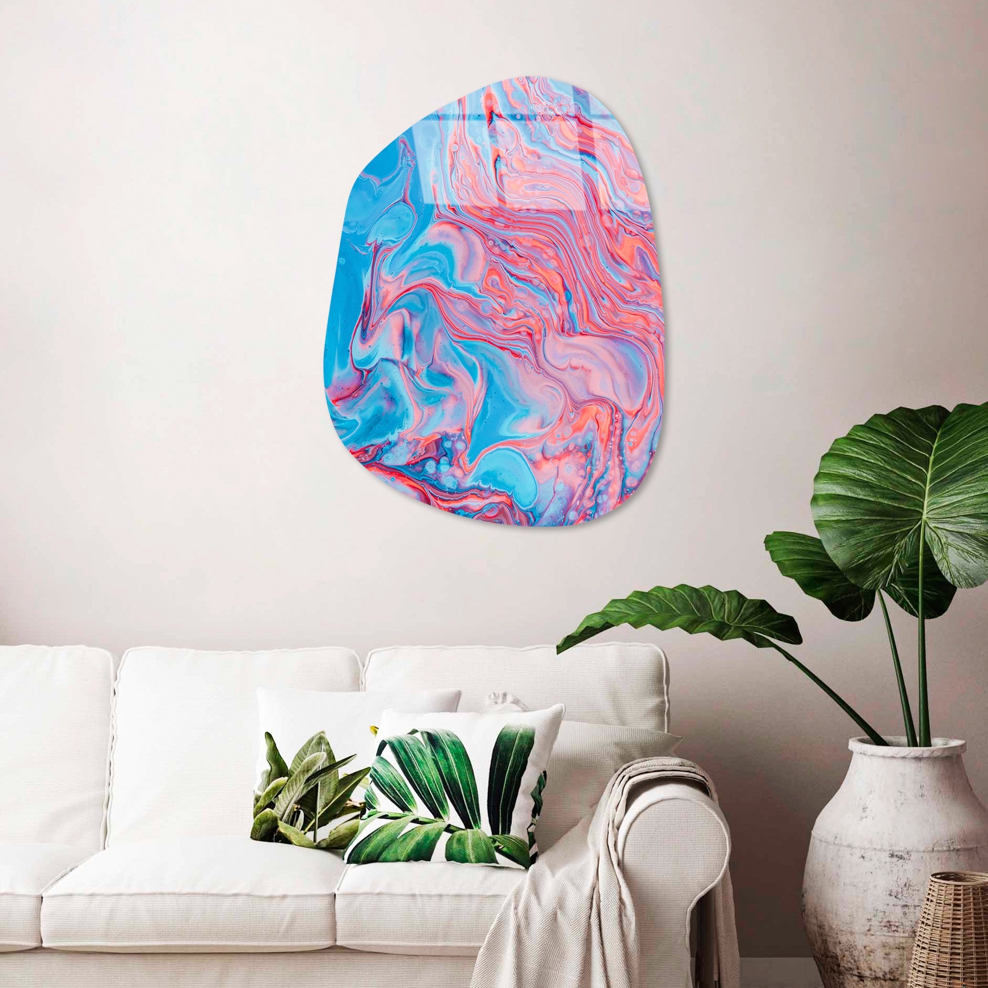 Quadro Decorativo em Vidro Temperado 100% (4 mm) UV-1096, Multicolor, 50 x 70 cm