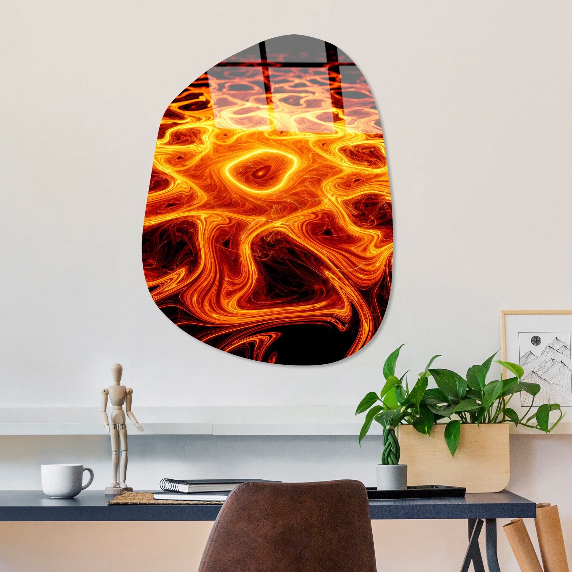 Quadro Decorativo em Vidro Temperado 4 mm Multicolor 50x70 cm – UV-1097