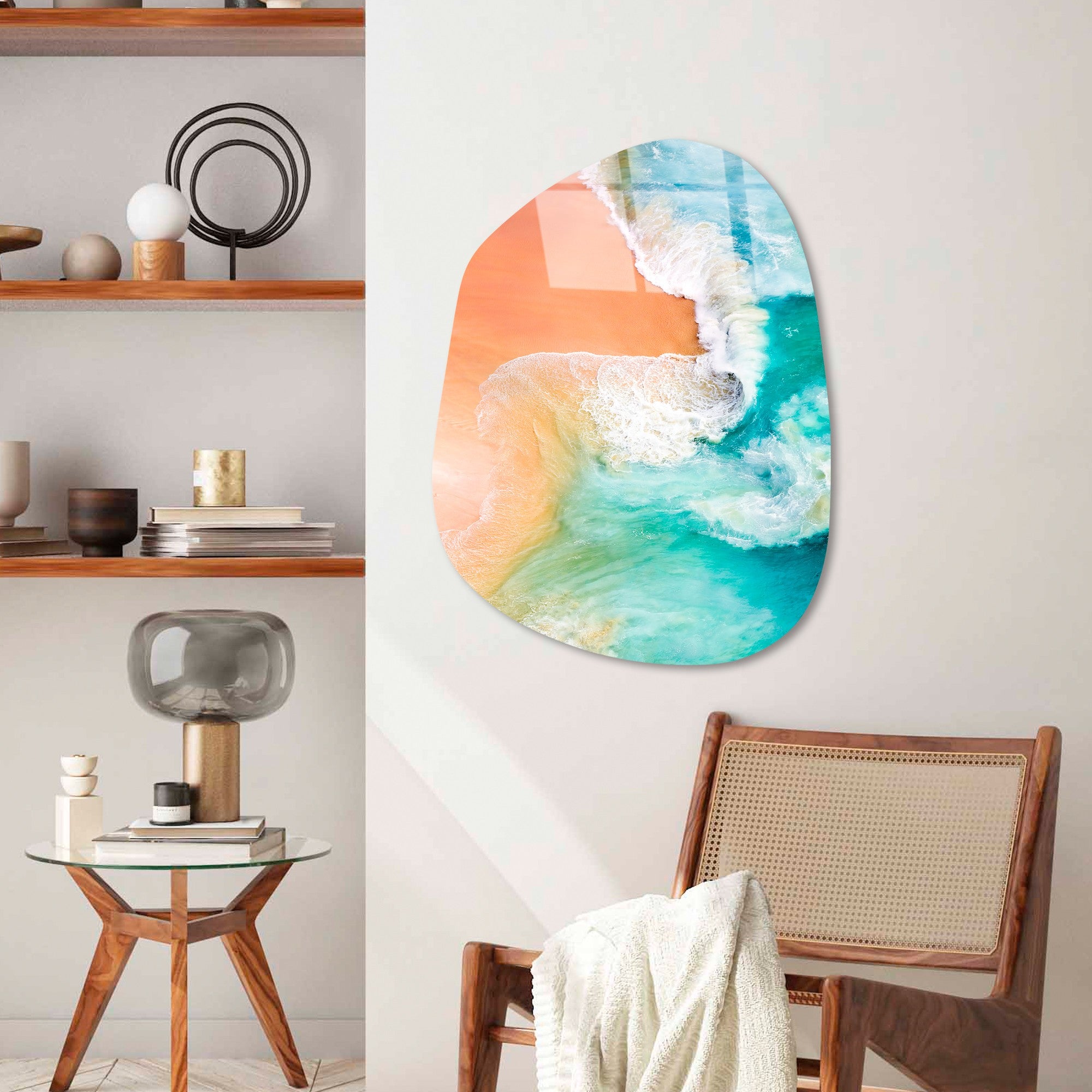 Quadro Decorativo em Vidro Temperado UV-1098, Multicolor, 50 x 70 cm (4 mm)