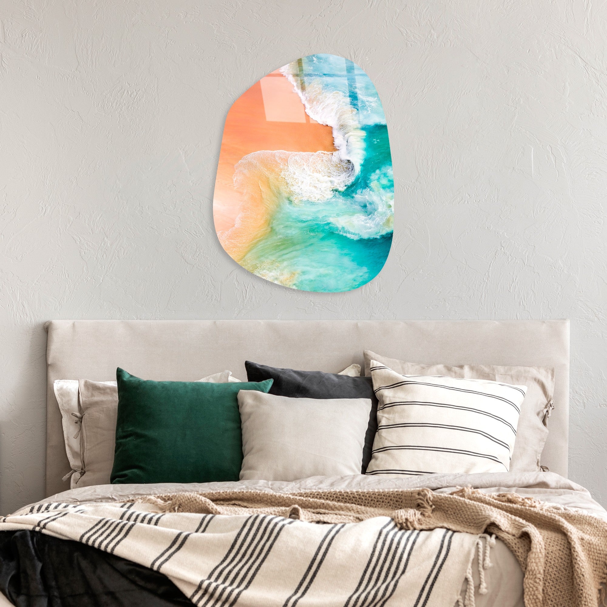 Quadro Decorativo em Vidro Temperado UV-1098, Multicolor, 50 x 70 cm (4 mm)