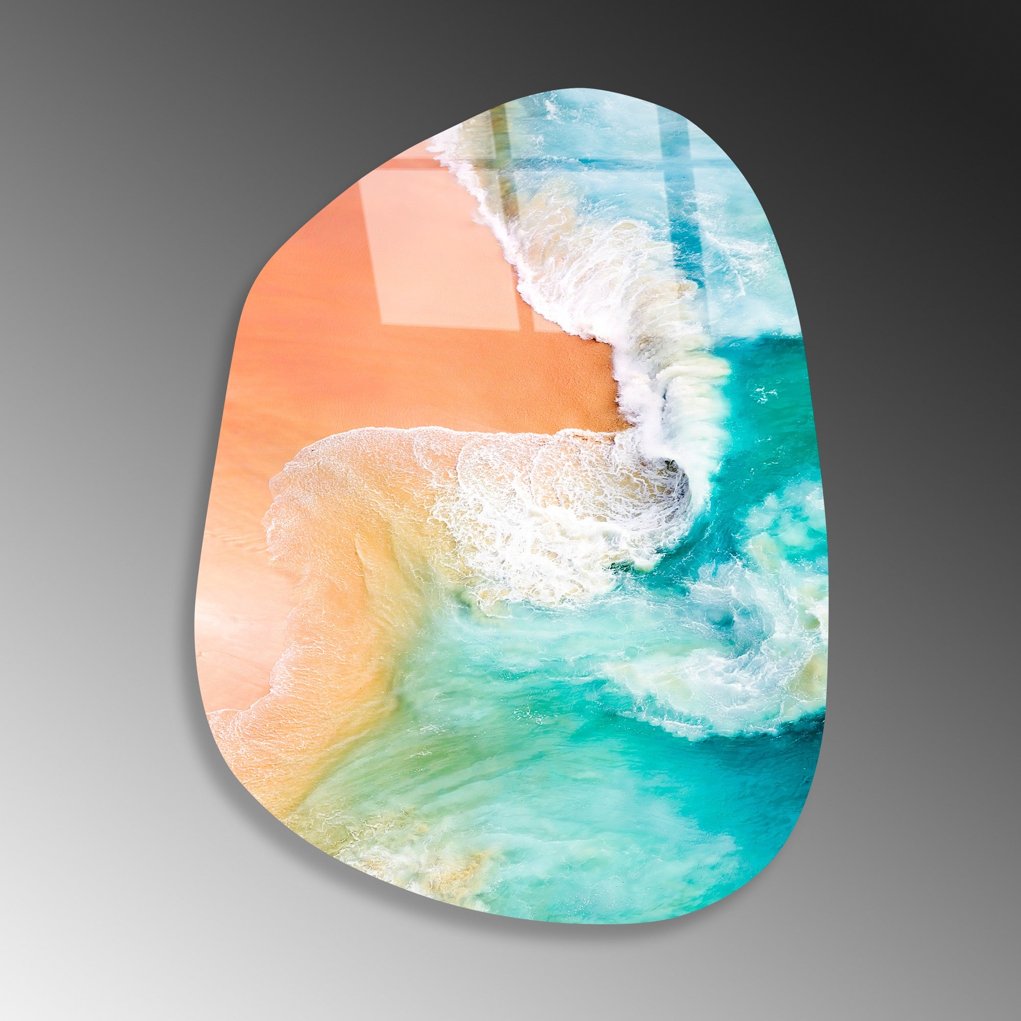 Quadro Decorativo em Vidro Temperado UV-1098, Multicolor, 50 x 70 cm (4 mm)