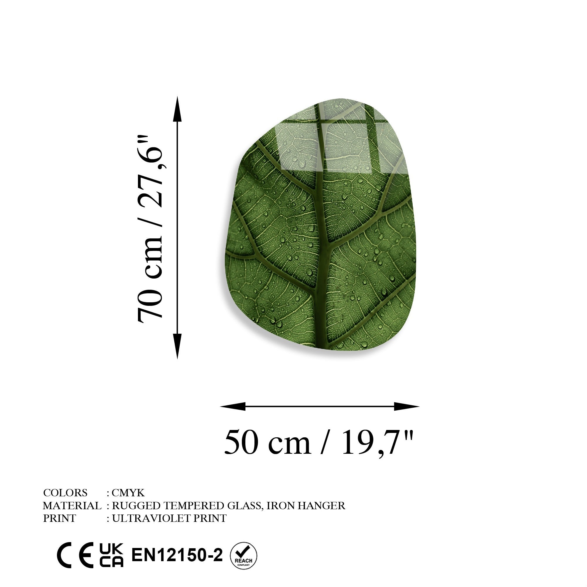 Quadro Decorativo em Vidro Temperado 100% UV-1099, Multicolor — 50 x 70 cm, 4 mm de espessura, elegância e durabilidade