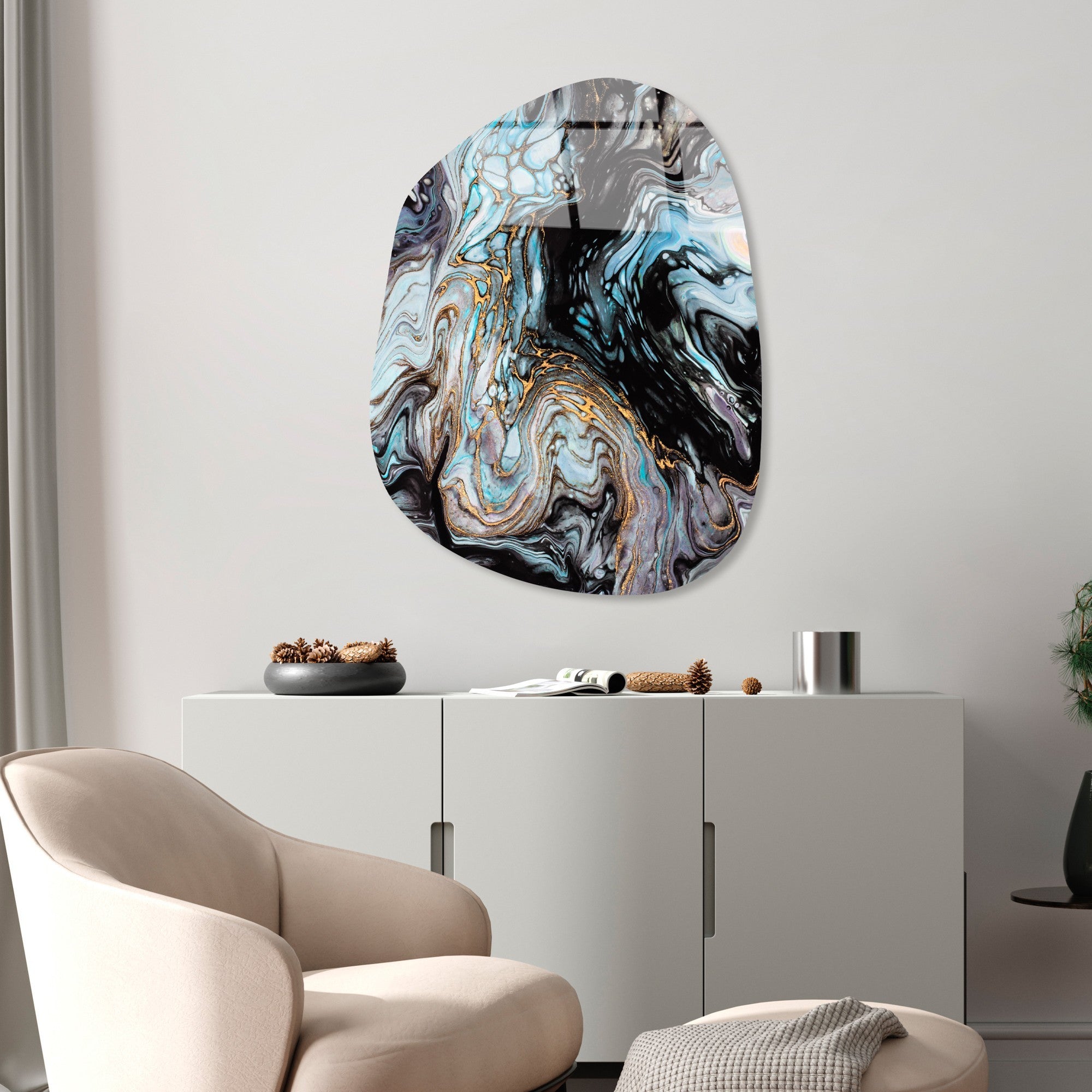 Quadro Decorativo em Vidro Temperado UV-1100, Multicolor, 50 x 70 cm (4 mm)