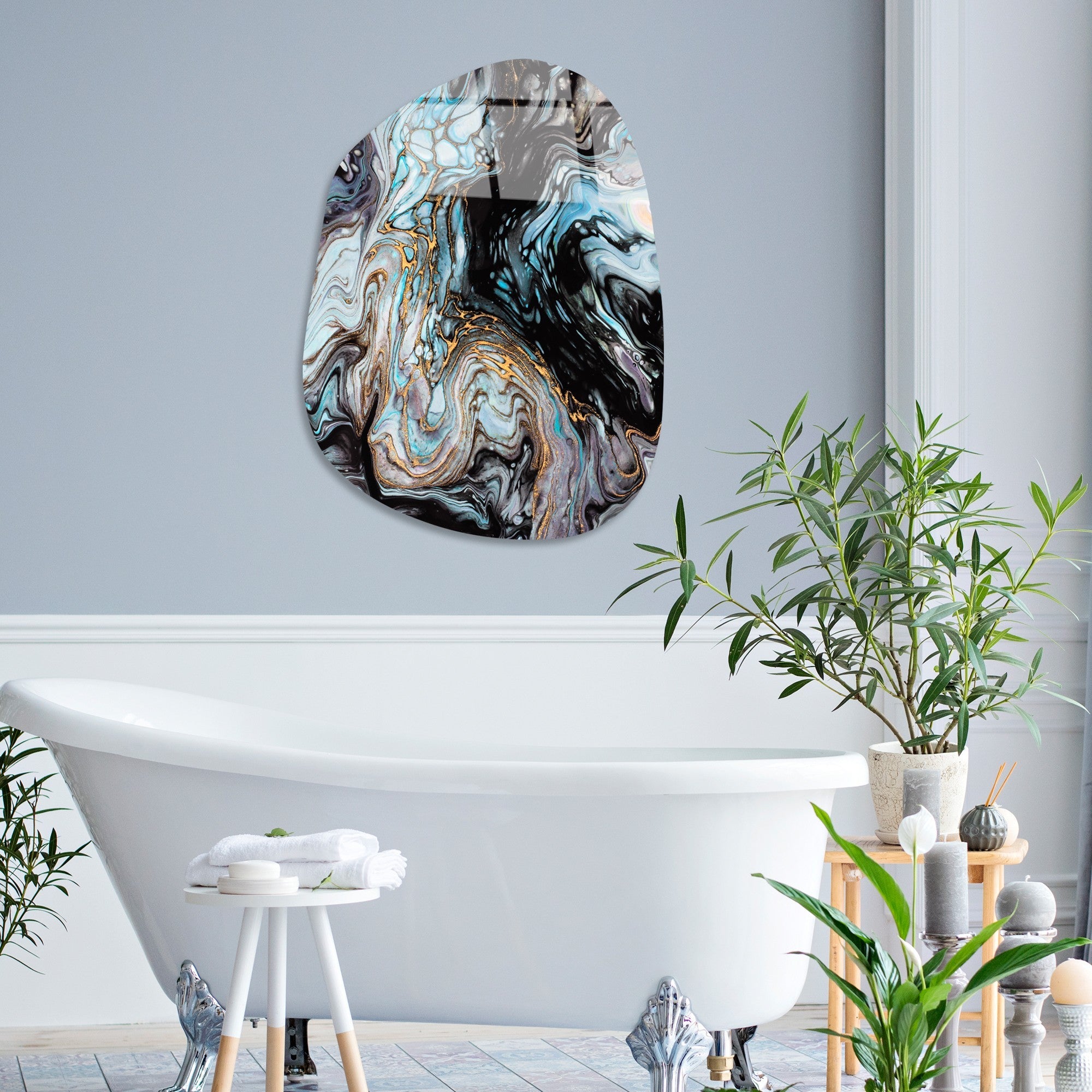 Quadro Decorativo em Vidro Temperado UV-1100, Multicolor, 50 x 70 cm (4 mm)