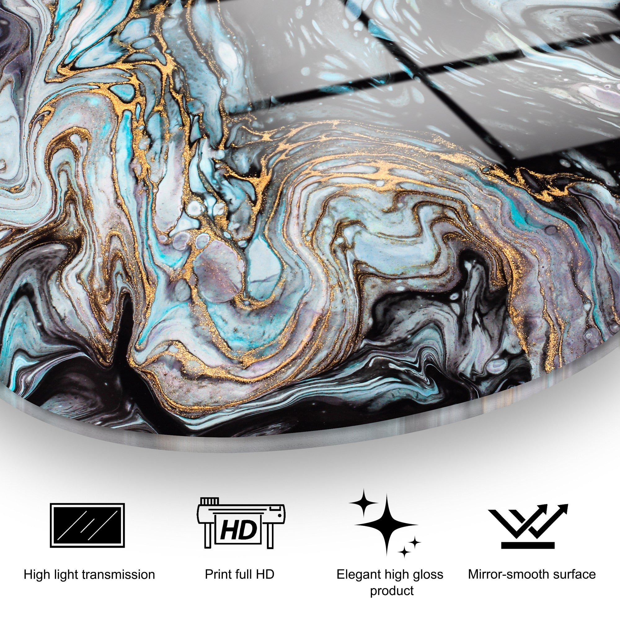 Quadro Decorativo em Vidro Temperado UV-1100, Multicolor, 50 x 70 cm (4 mm)