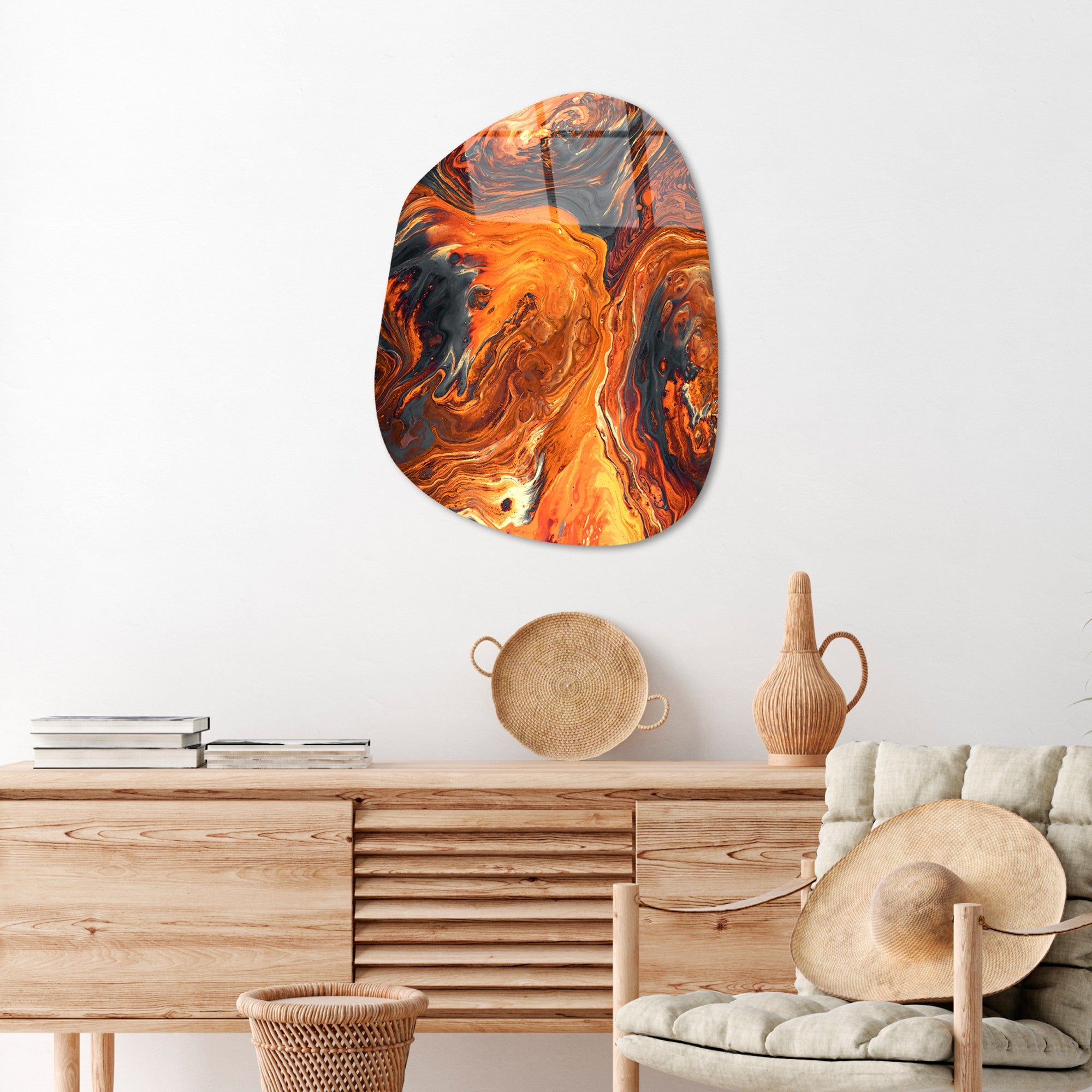 Quadro Decorativo em Vidro Temperado UV-1102, 35 x 50 cm, Multicolor, 4 mm