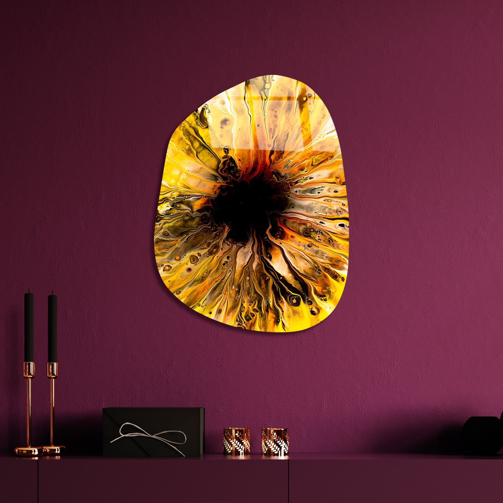 Quadro Decorativo em Vidro Temperado UV-1103, Multicolor, 35 x 50 cm (4 mm)