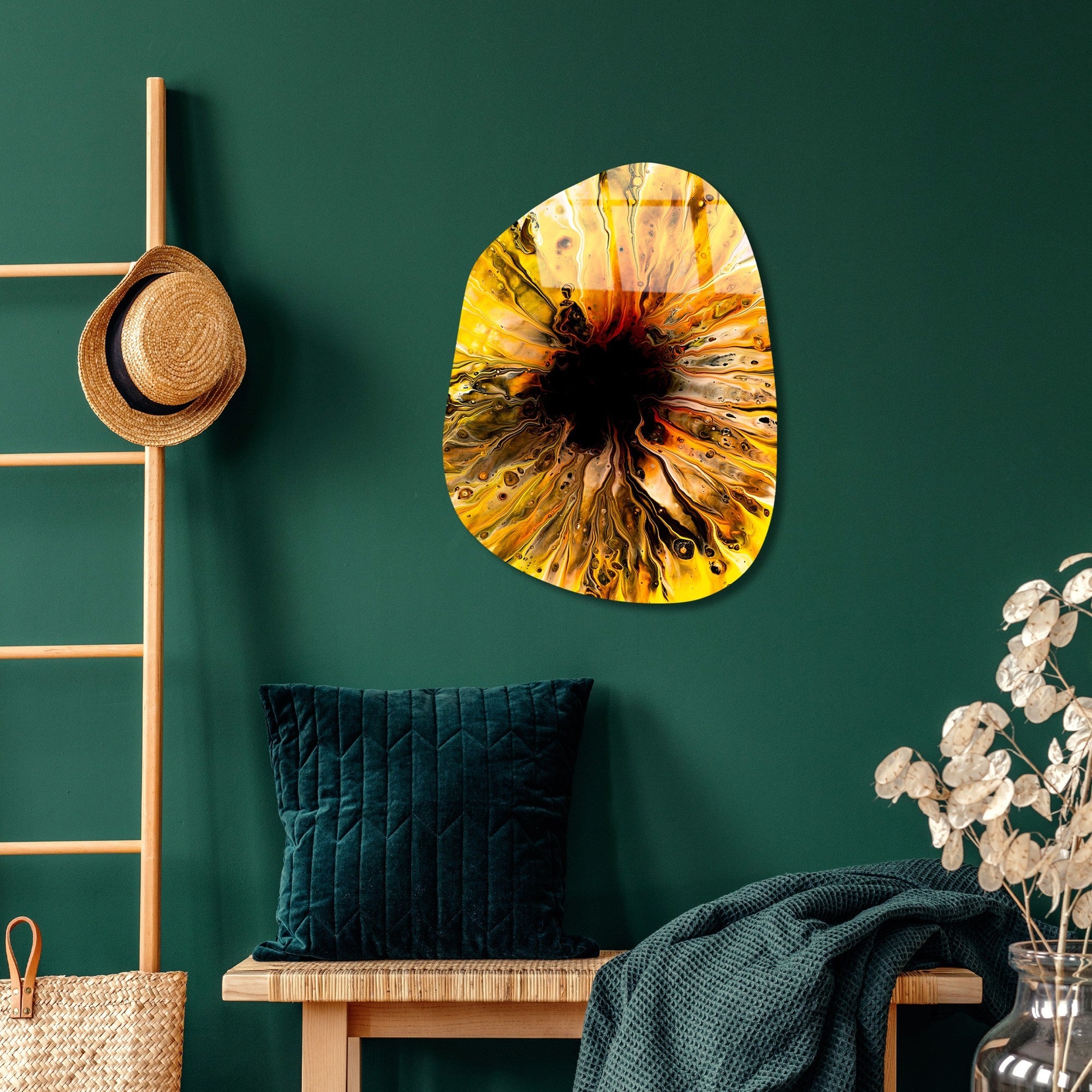 Quadro Decorativo em Vidro Temperado UV-1103, Multicolor, 35 x 50 cm (4 mm)