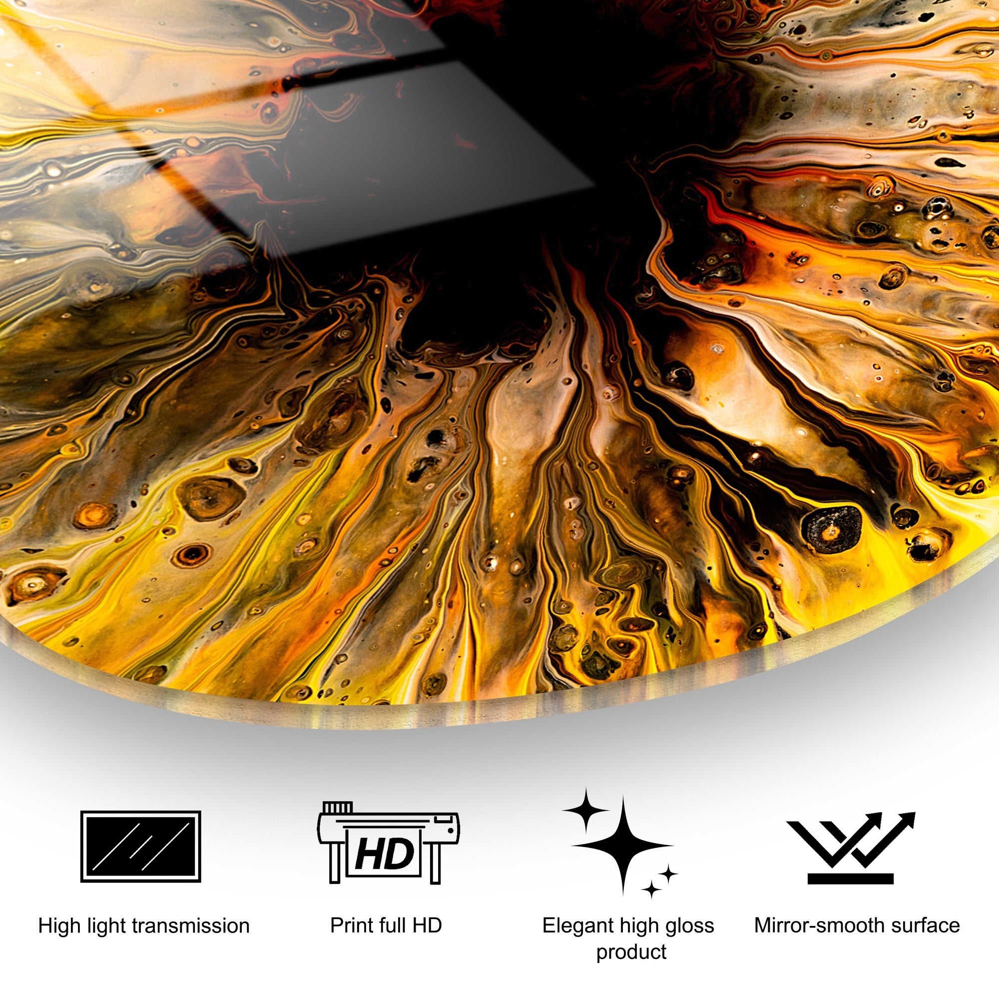 Quadro Decorativo em Vidro Temperado UV-1103, Multicolor, 35 x 50 cm (4 mm)