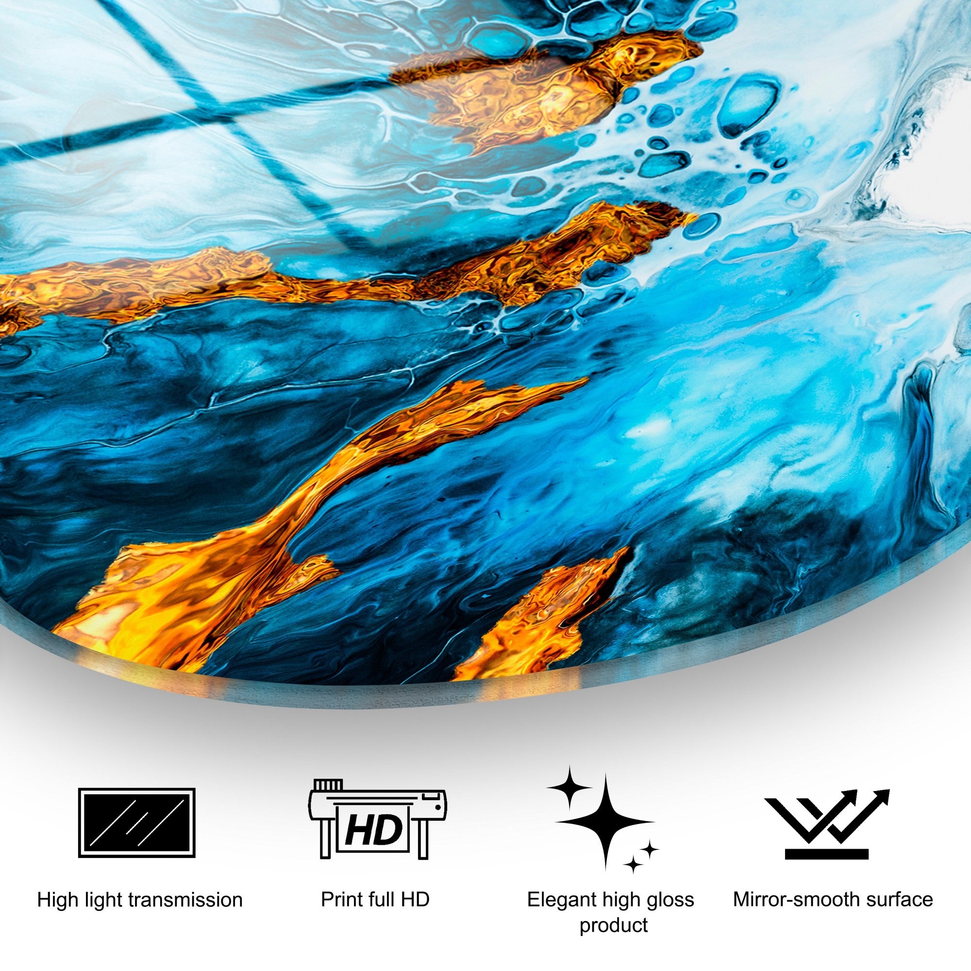 Quadro Decorativo em Vidro Temperado UV-1104, Multicolor, 35 x 50 cm, 4 mm