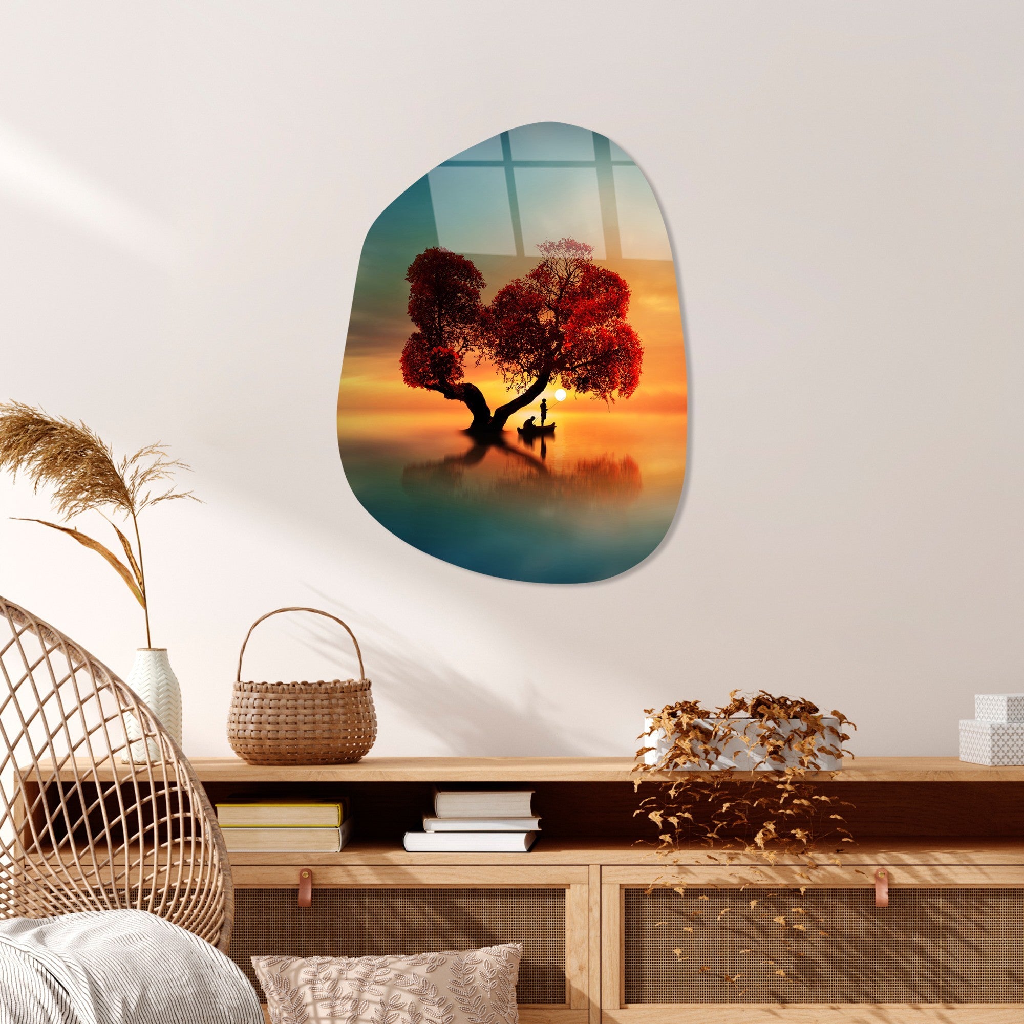 123BZM2602 Quadro Decorativo em Vidro Temperado UV-1106, Multicolor, 35 x 50 cm (4 mm)