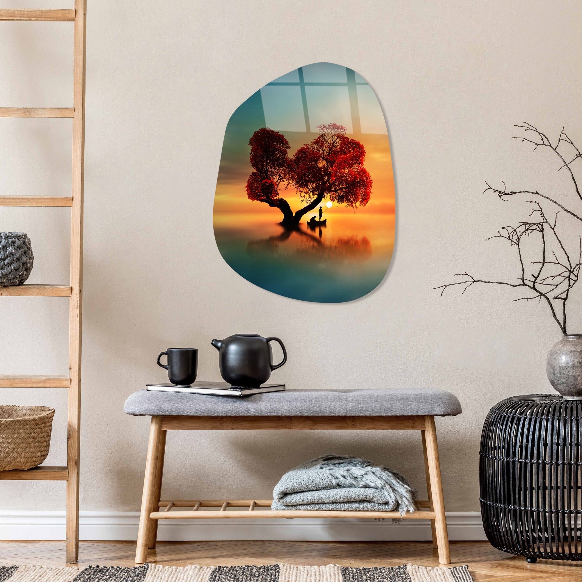 123BZM2602 Quadro Decorativo em Vidro Temperado UV-1106, Multicolor, 35 x 50 cm (4 mm)