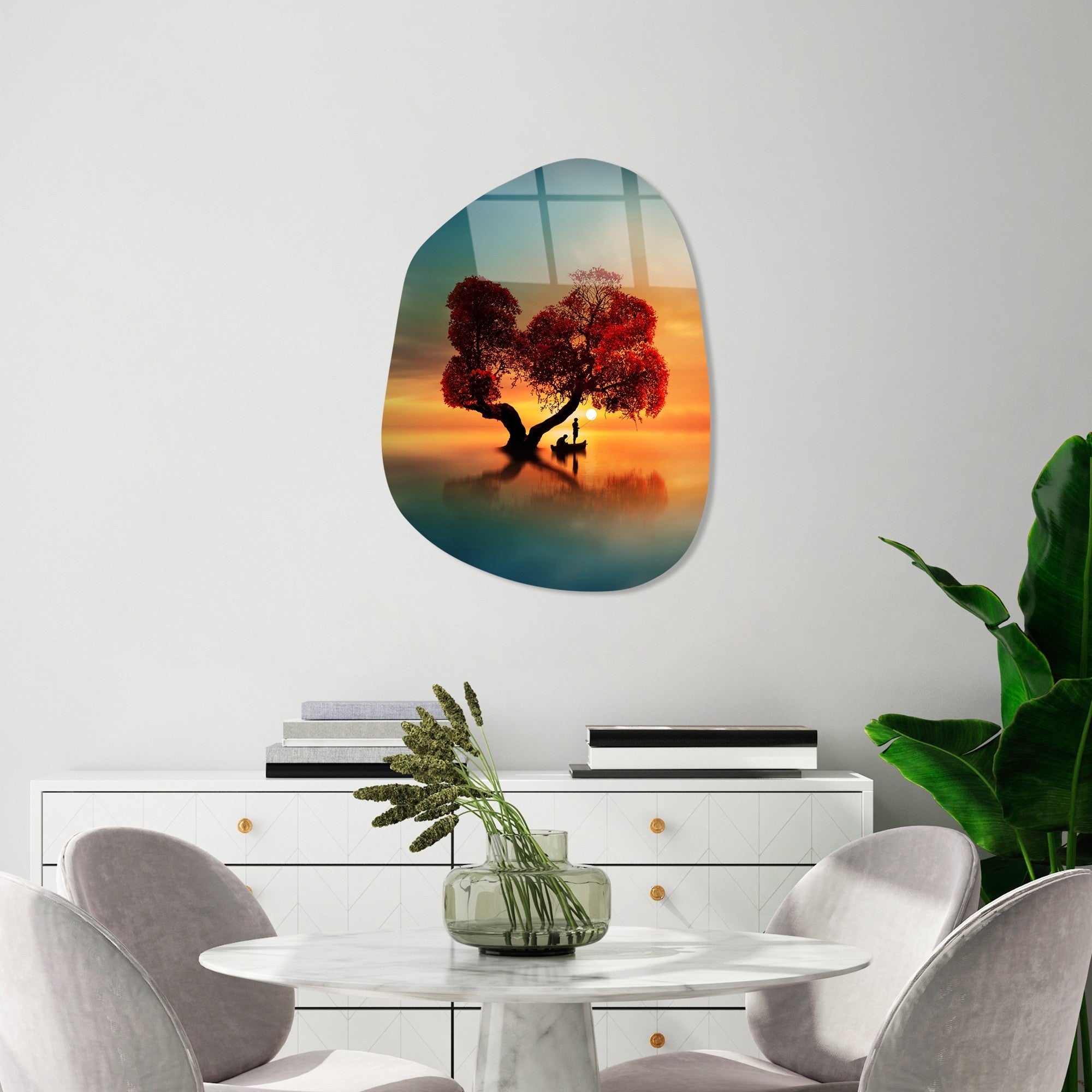 123BZM2602 Quadro Decorativo em Vidro Temperado UV-1106, Multicolor, 35 x 50 cm (4 mm)