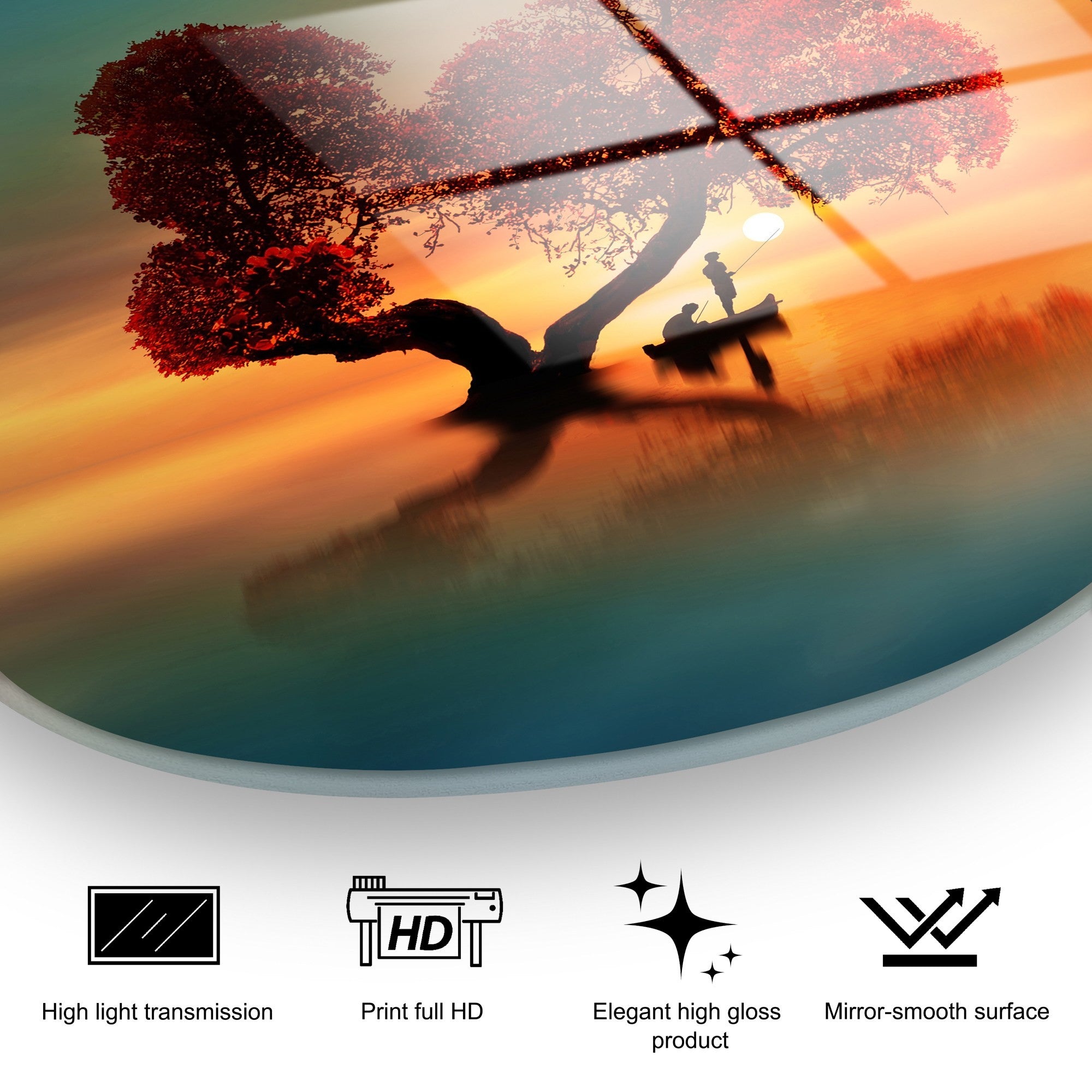 123BZM2602 Quadro Decorativo em Vidro Temperado UV-1106, Multicolor, 35 x 50 cm (4 mm)