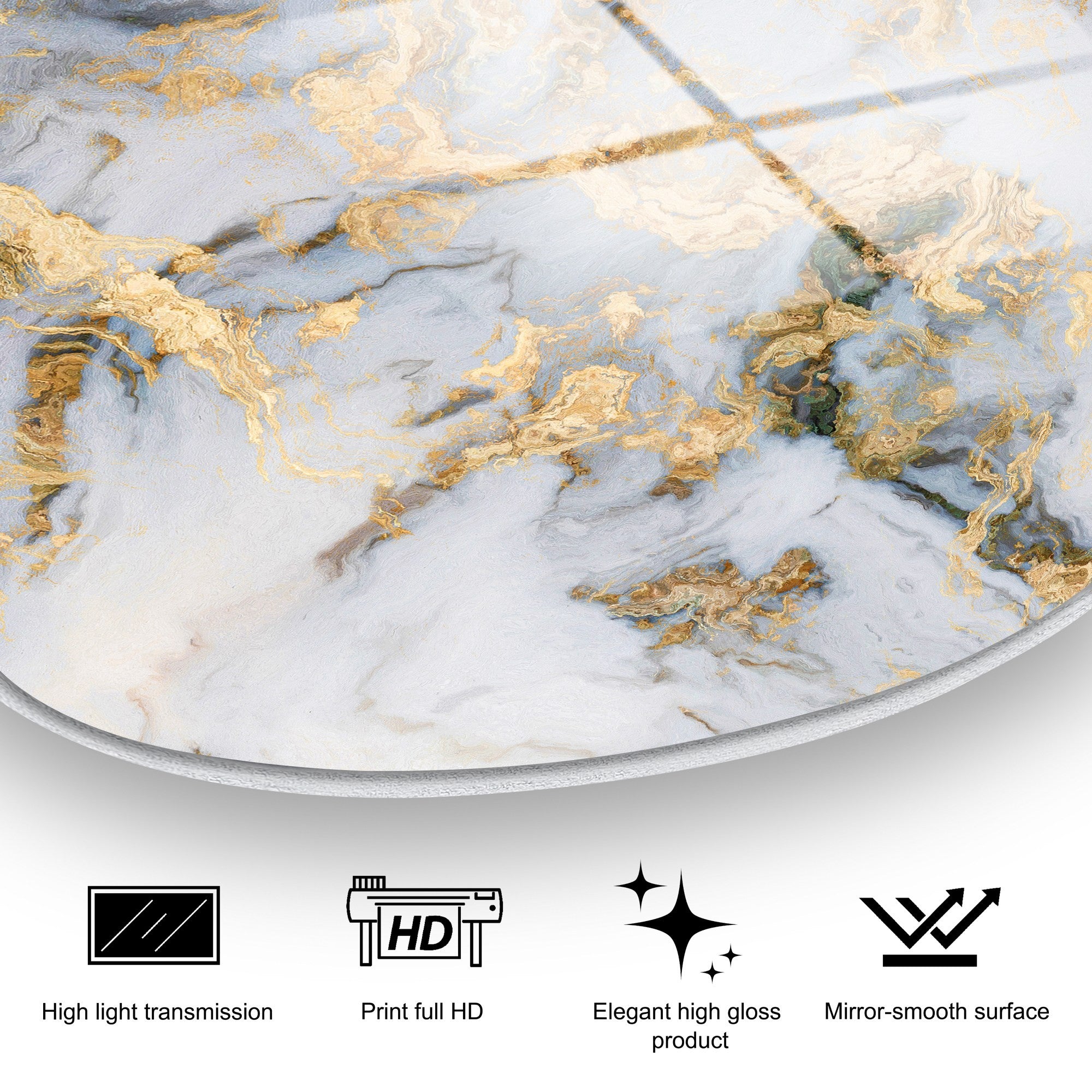 Quadro Decorativo em Vidro Temperado UV-1108, Multicolor, 35 x 50 cm, Vidro 4 mm