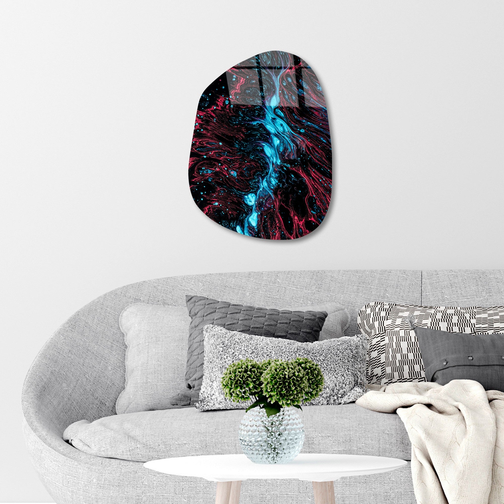 Quadro Decorativo em Vidro Temperado UV-1109, Multicolor, 35 x 50 cm