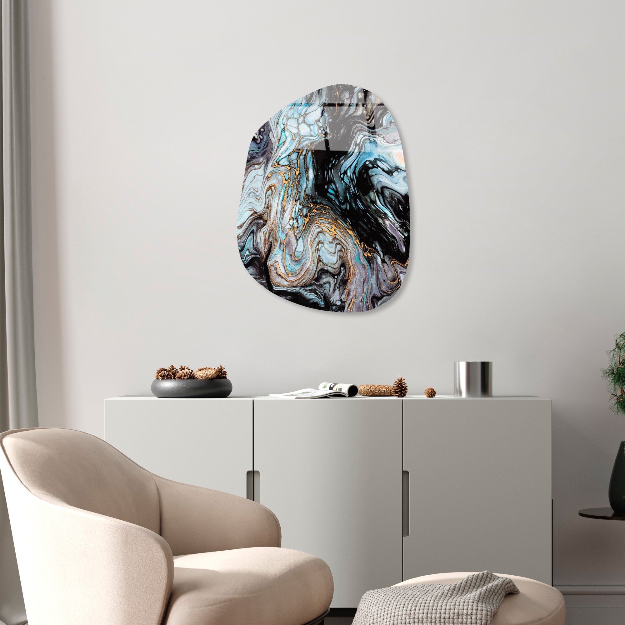 Quadro Decorativo em Vidro Temperado Multicolor 35x50 cm (4 mm) – UV-1120